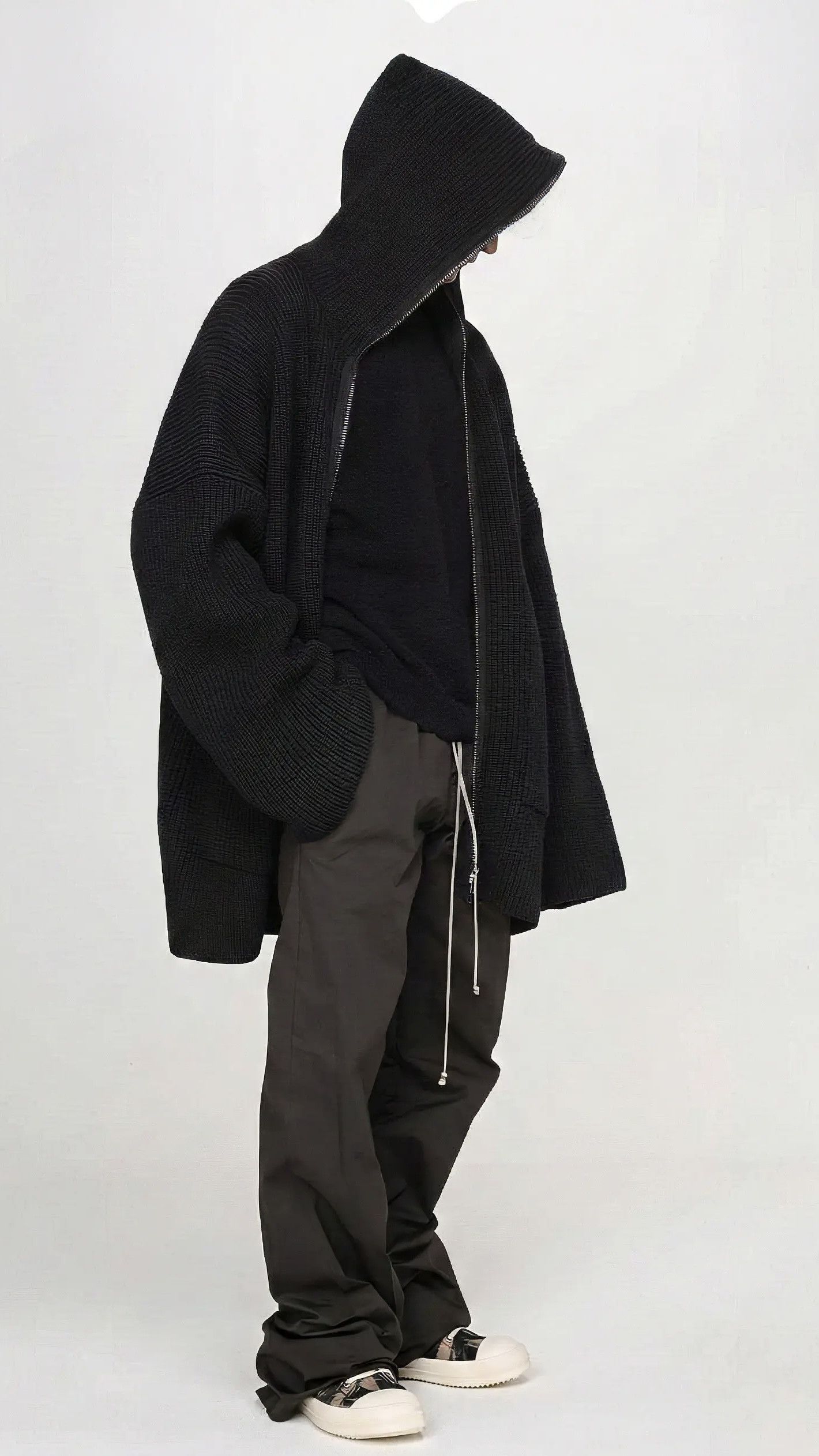Rick Owens $ 4.5K FW24 Porterville Runway Gimp Hoodie Size US L / EU 52-54 / 3 - 2 Thumbnail