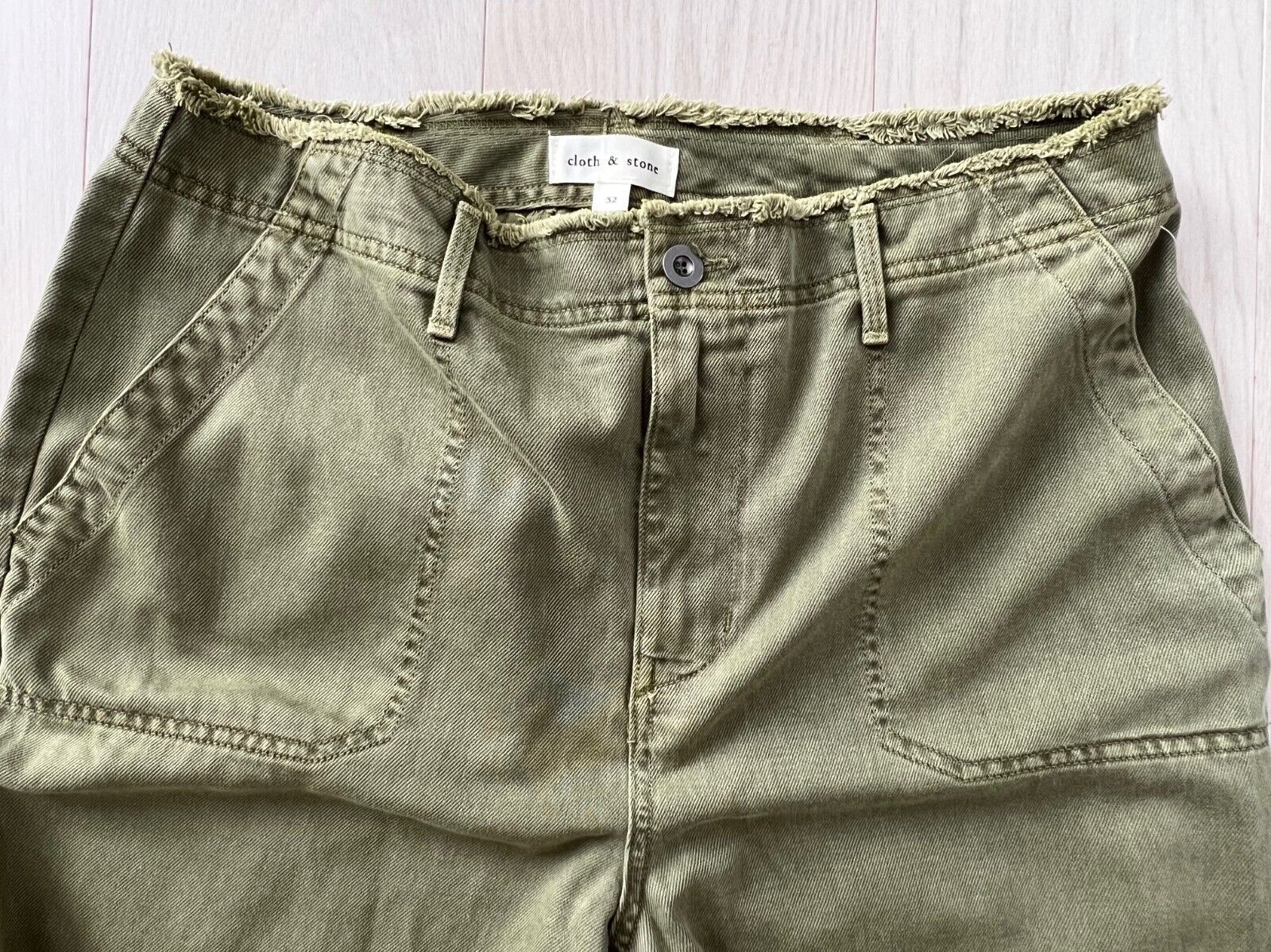 Other Cloth & Stone Tencel Blend Fatigue Pants Army Green ( 32 ) Size 32" / US 10 / IT 46 - 3 Thumbnail