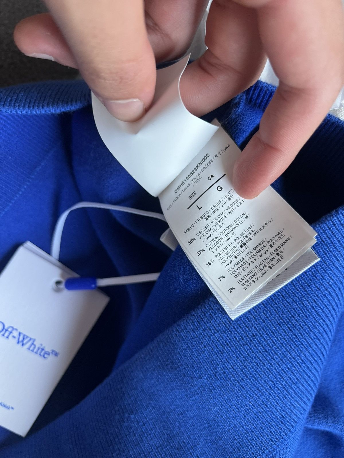 Off-White OFF-WHITE BODY SCAN KNIT CREWNECK Size US L / EU 52-54 / 3 - 9 Thumbnail