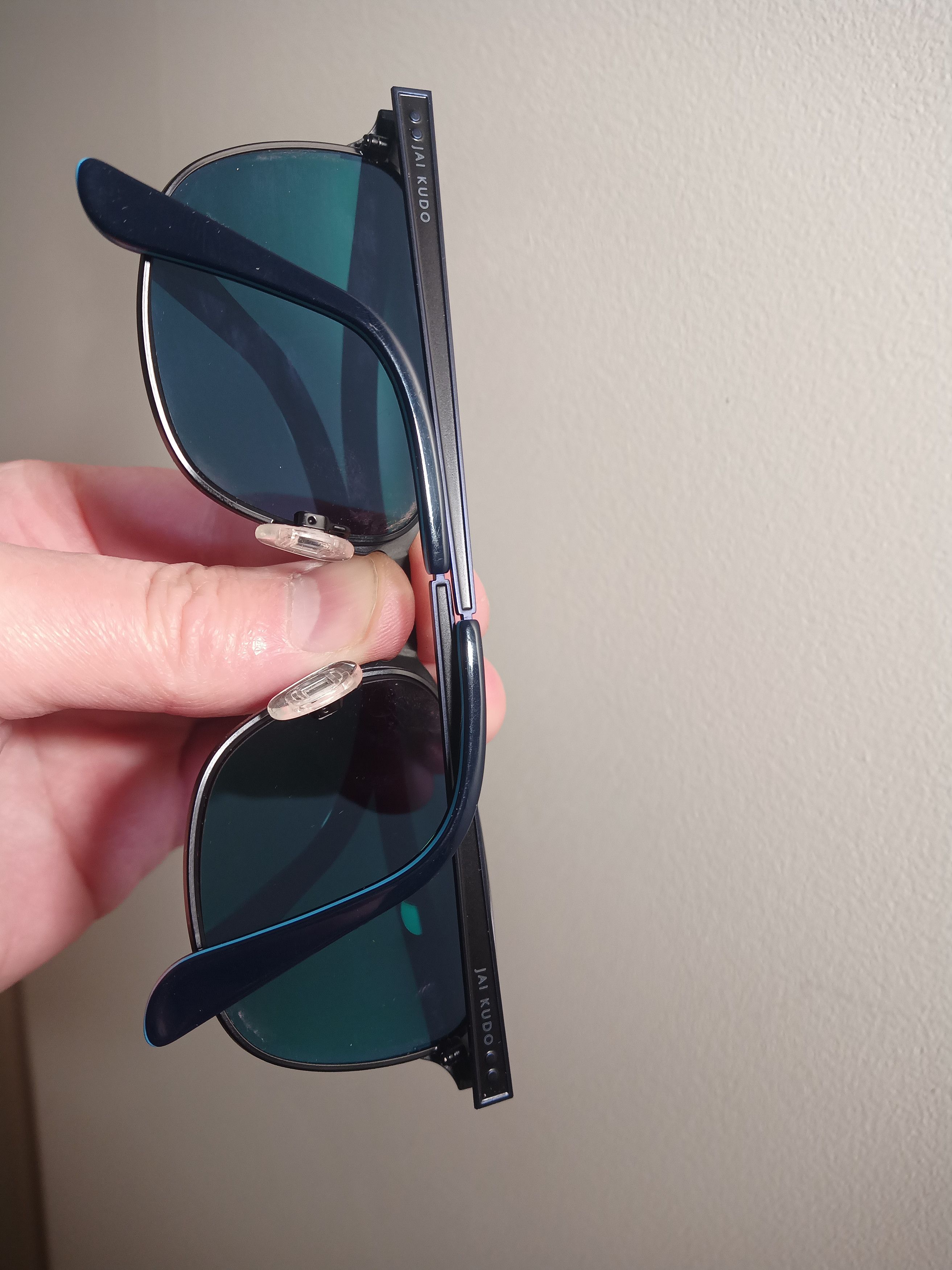 Japanese Brand JAI KUDO eyeglasses BLUE SQUARE glasses frame MOD: JK058 C1 Size ONE SIZE - 3 Thumbnail