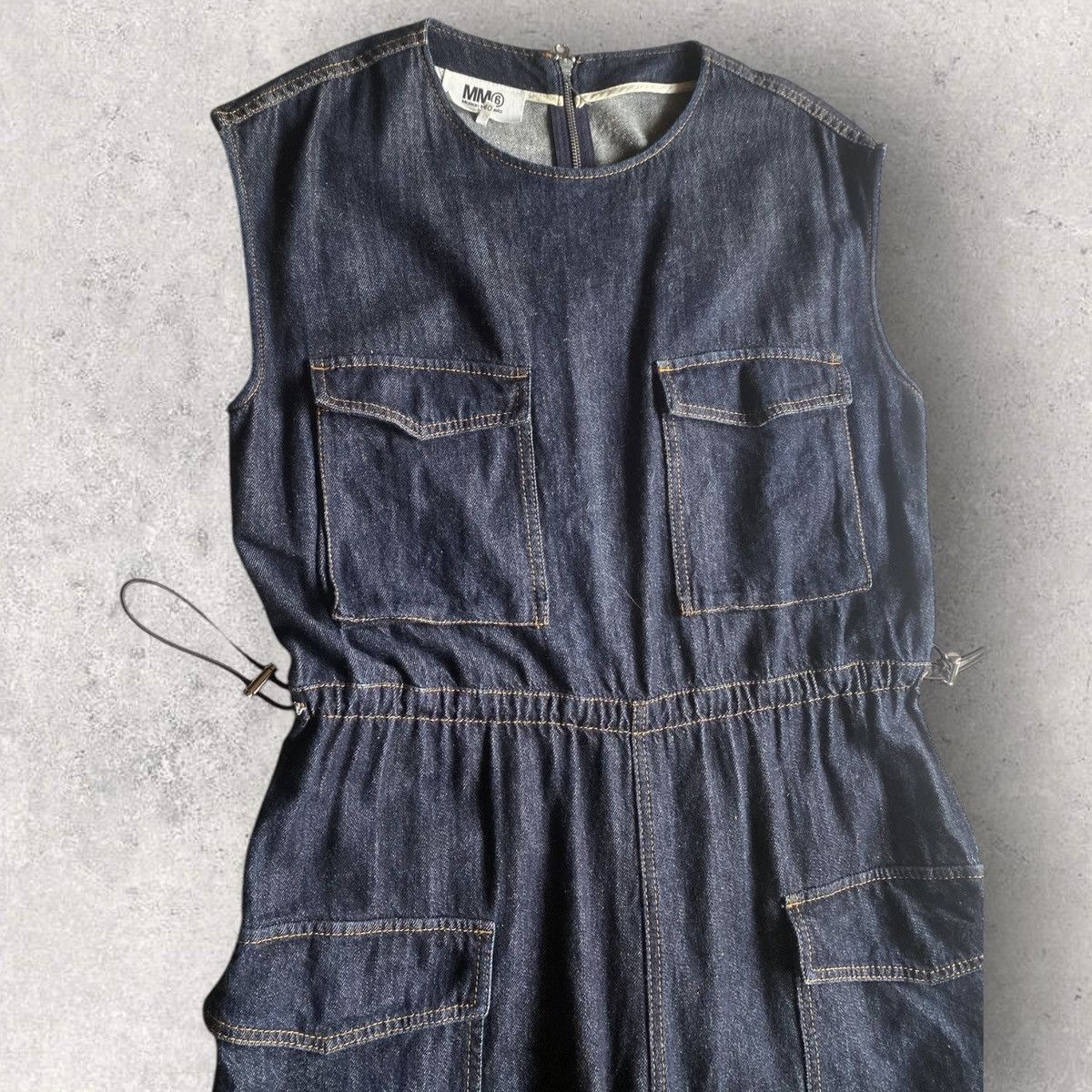 Maison Margiela MM6 Fall17 Denim Oversize Sleeveless Jumpsuit Size 28" / US 6 / IT 42 - 2 Thumbnail