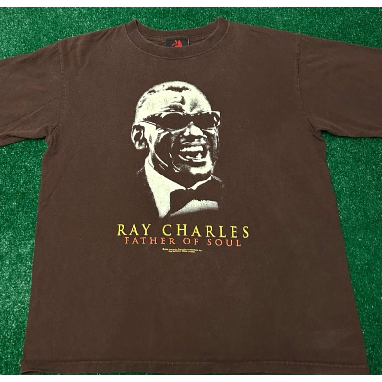 Vintage VINTAGE Ray Charles Father Of Soul 2005 VTG Shirt Mens Size M Brown Music 90s Tee Size US M / EU 48-50 / 2 - 4 Thumbnail