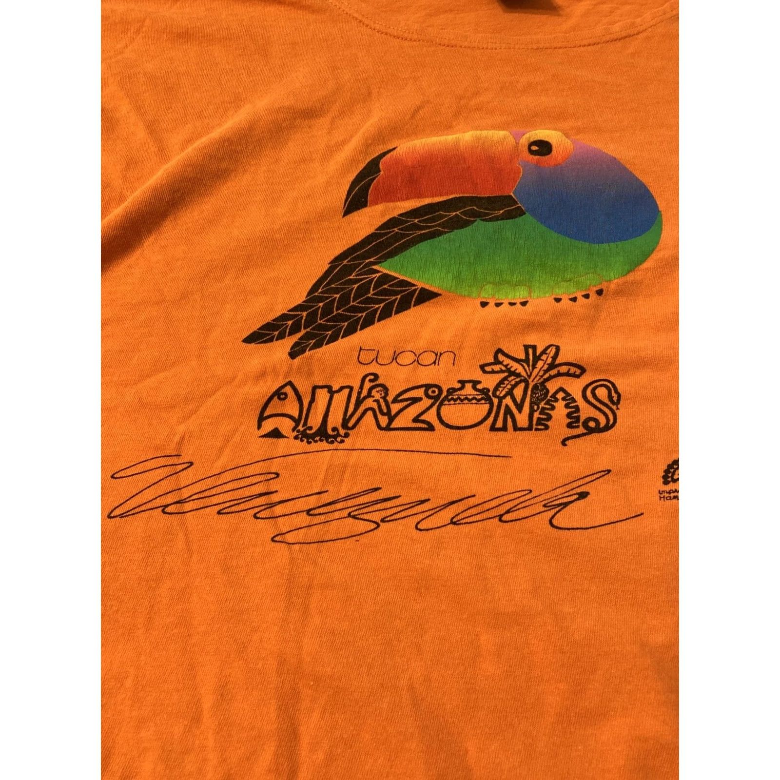 Vintage VINTAGE Tucan Amazonas Venezuela T Shirt Women’s Large Orange Animal 90s Travel Vacation Womens Size L / US 10 / IT 46 - 6 Thumbnail