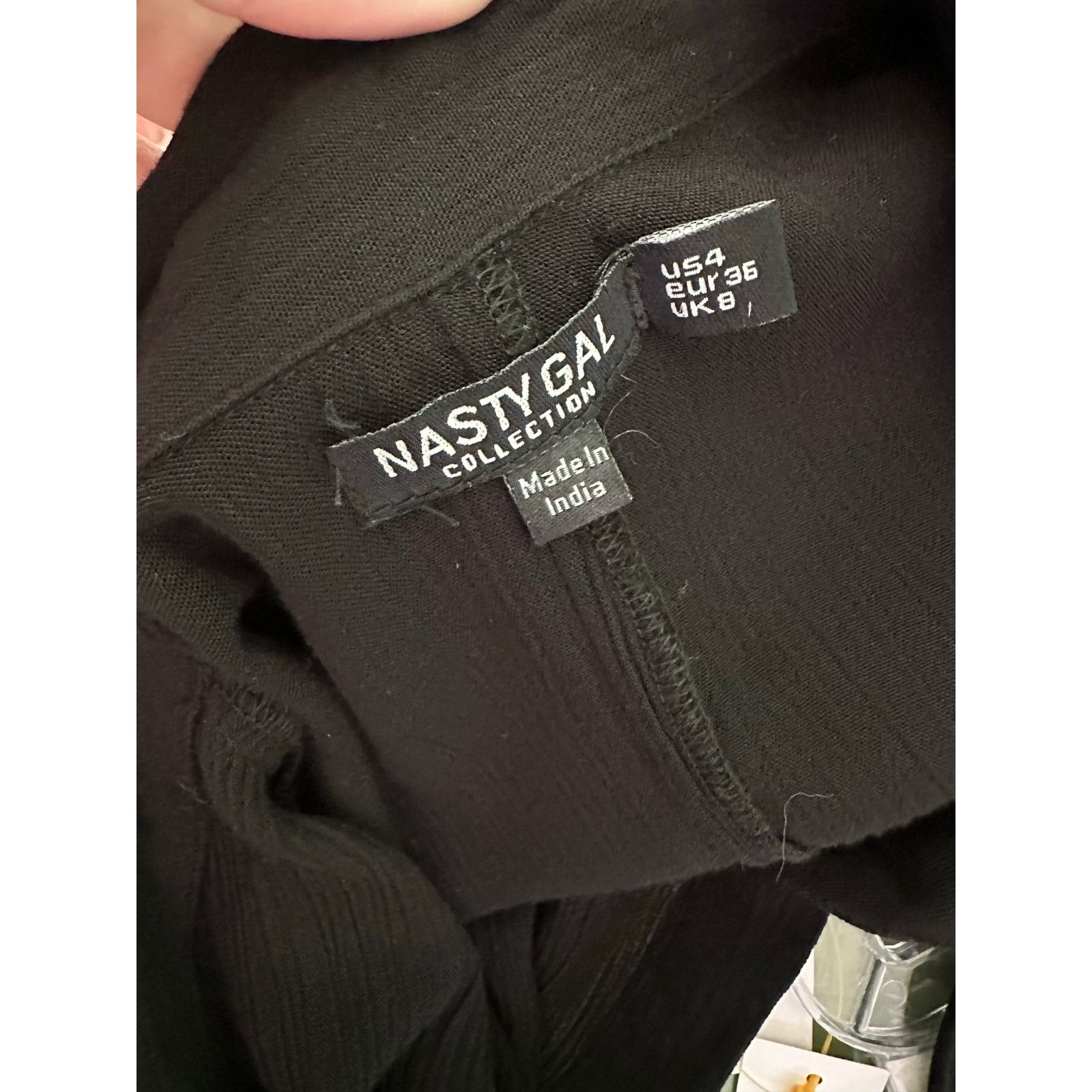 Nasty Gal Nasty Gal black short cuffed sleeves buttoned romper size 4 Size 27" / US 4 / IT 40 - 3 Thumbnail