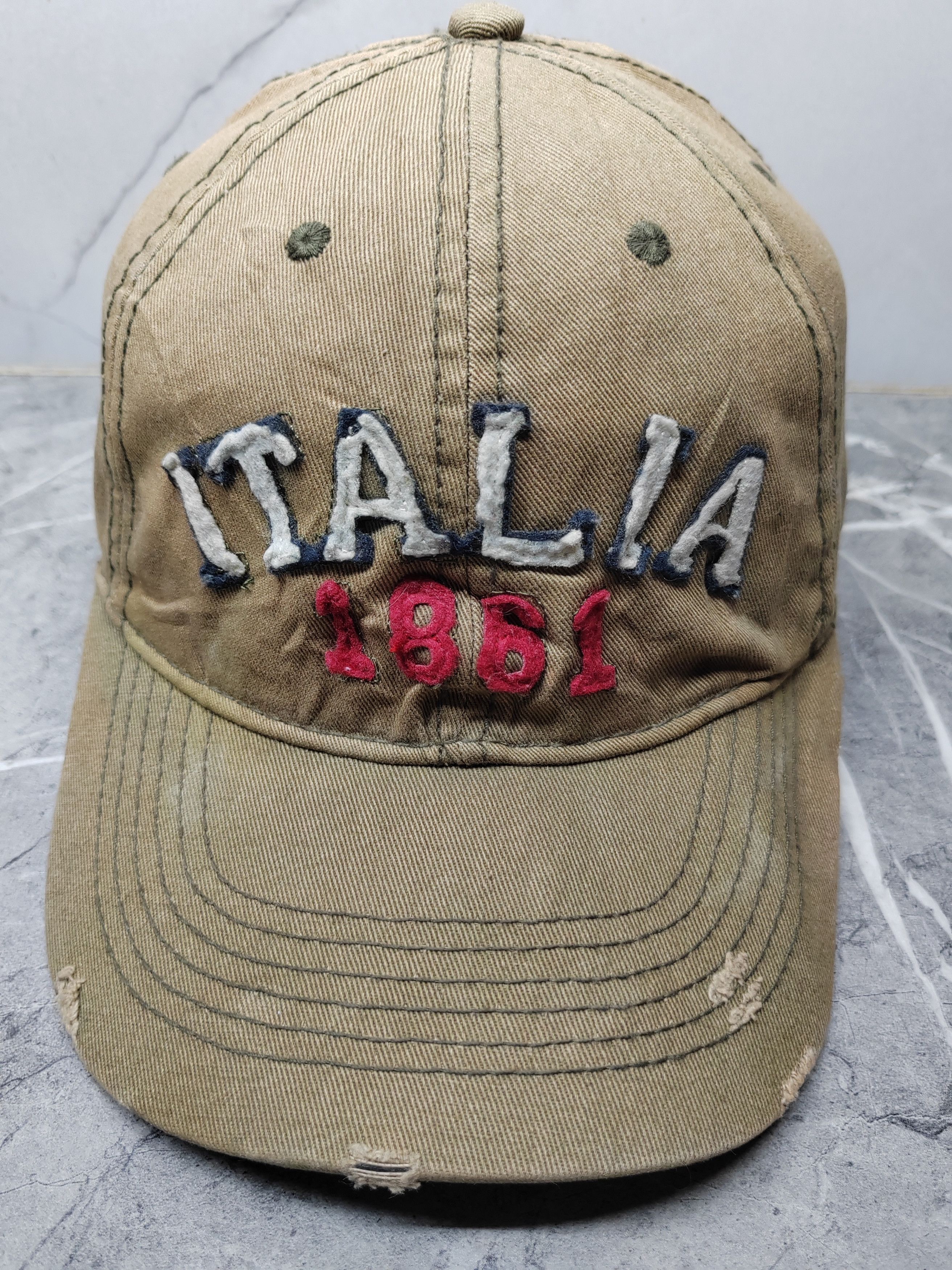Vintage Vintage Italia 1861 Distressed Style Cap Hat Size ONE SIZE - 2 Thumbnail