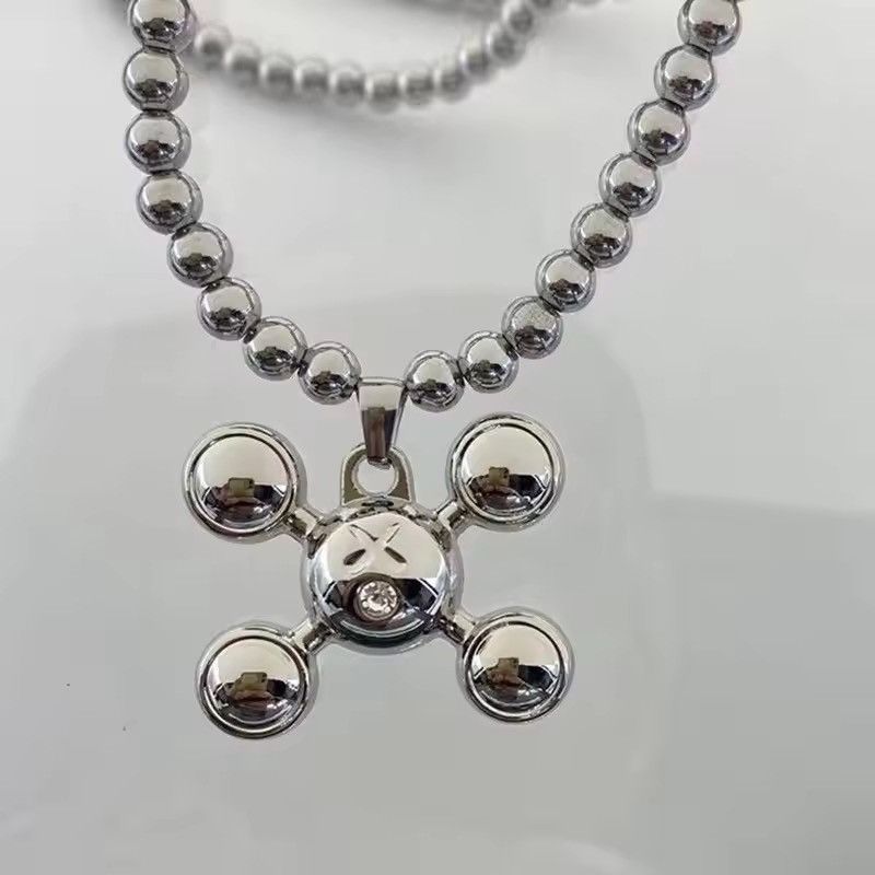 Jewelry Harajuku Quadangle Ball Pendant Necklace Y2K Size ONE SIZE - 2 Thumbnail