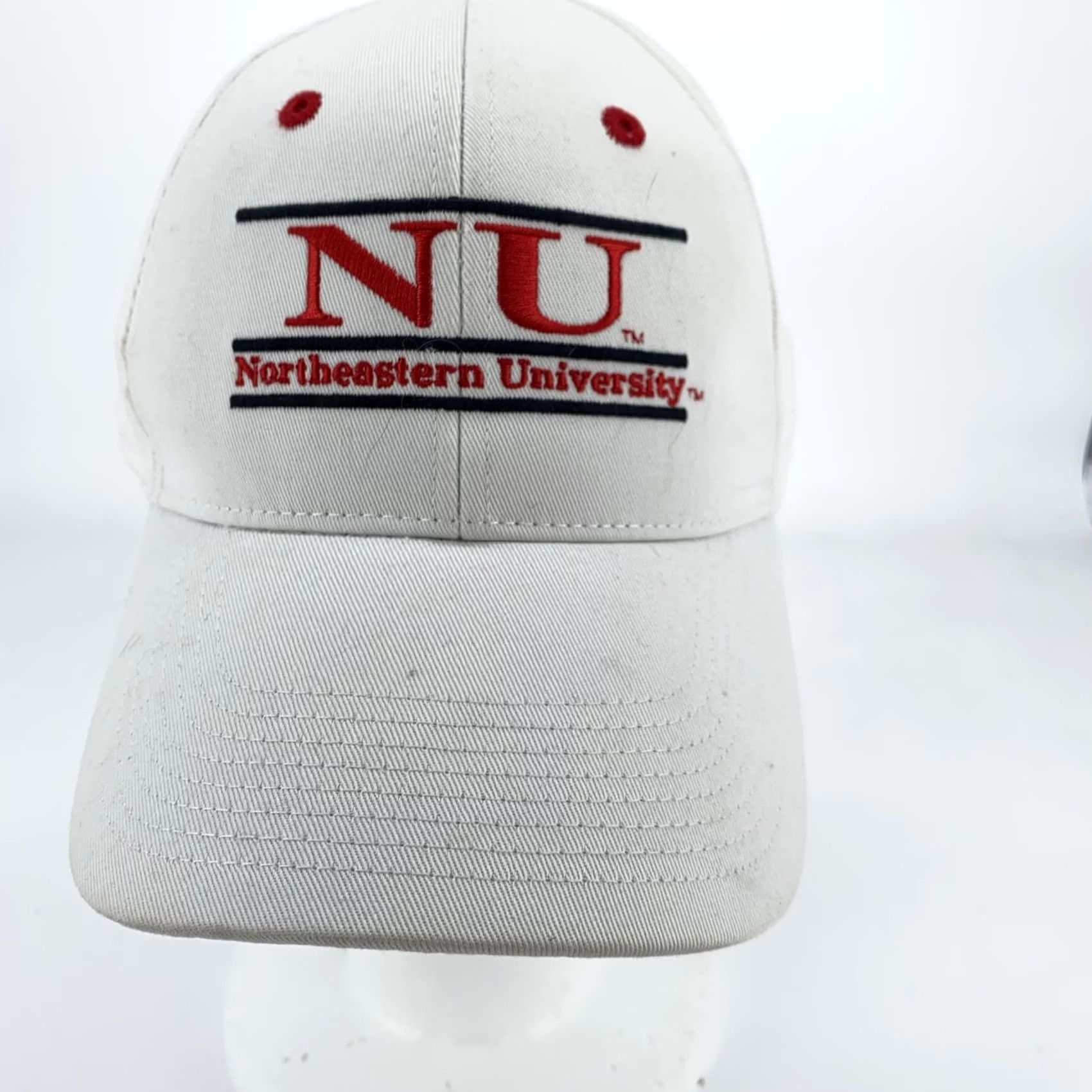 Vintage Northeastern University The Game Hat Cap Snap Back White Red College Mens Snapback One Size White College The Game Mens Size ONE SIZE - 2 Thumbnail