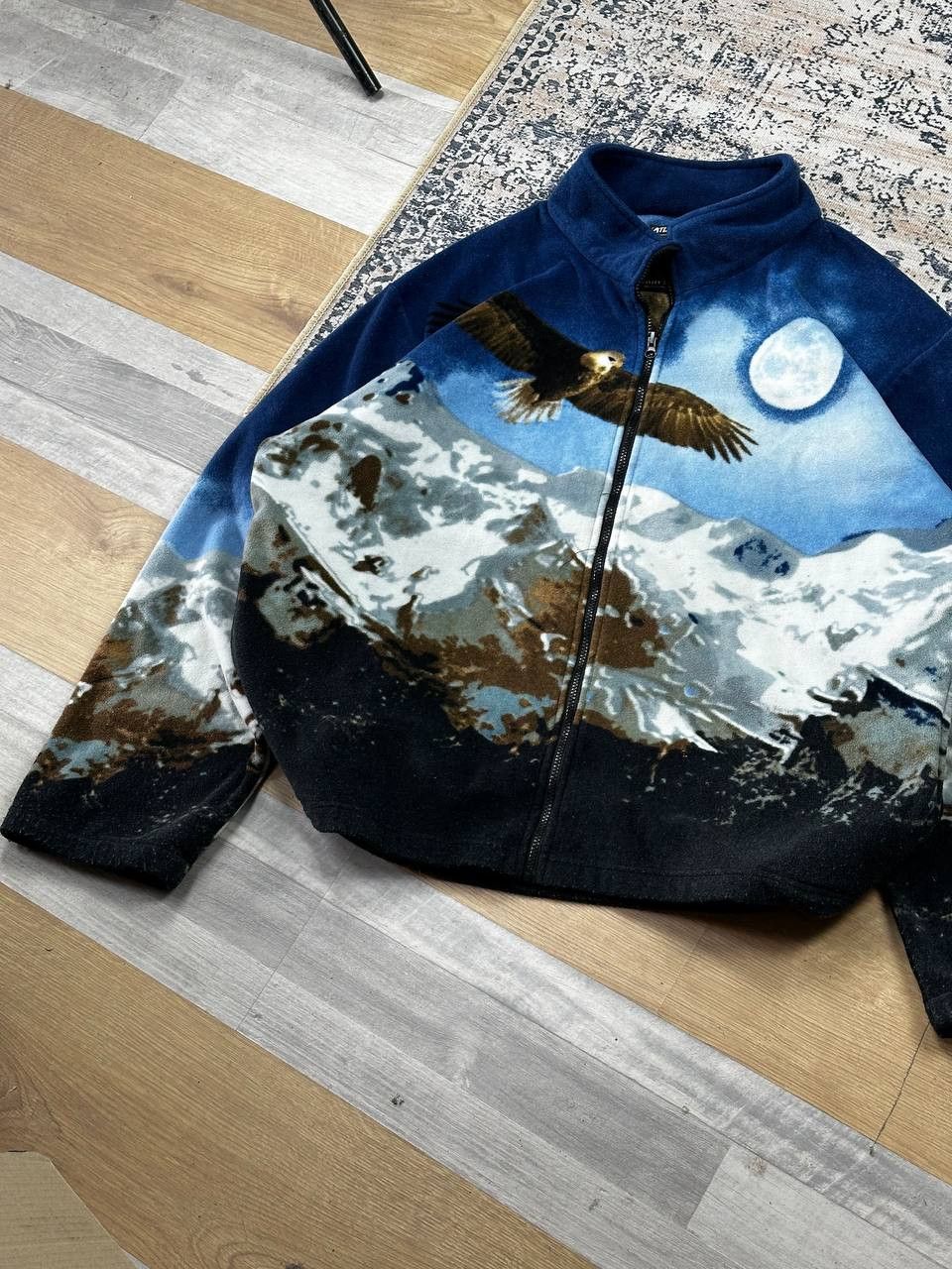 Vintage Vintage Printed Eagle USA Fleece Jacket Outdoor Size US XXL / EU 58 / 5 - 4 Thumbnail