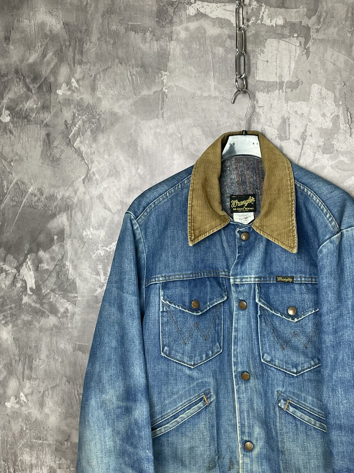 Japanese Brand × Vintage × Wrangler Vintage Wrangler 90s Denim Bomber Jacket Size US XS / EU 42 / 0 - 3 Thumbnail