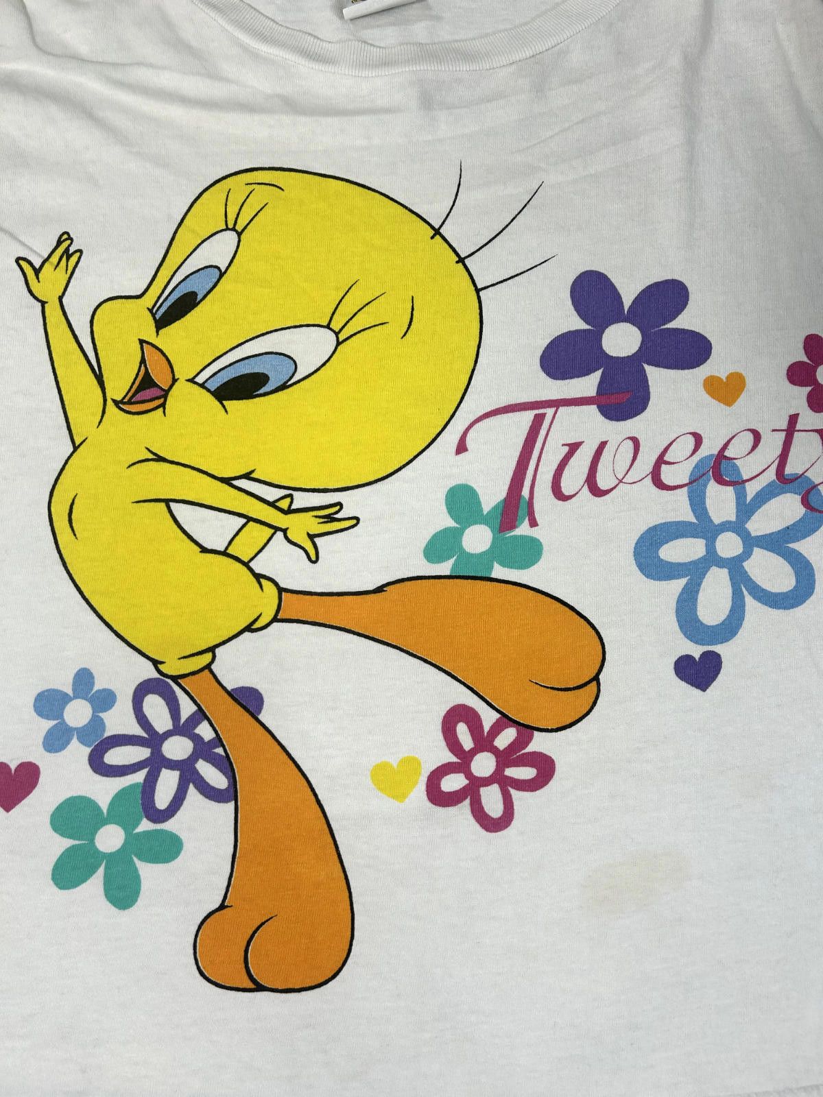 Designer Vintage 1997 Tweety Bird Looney Tunes Spellout Graphic Size US XXL / EU 58 / 5 - 6 Thumbnail