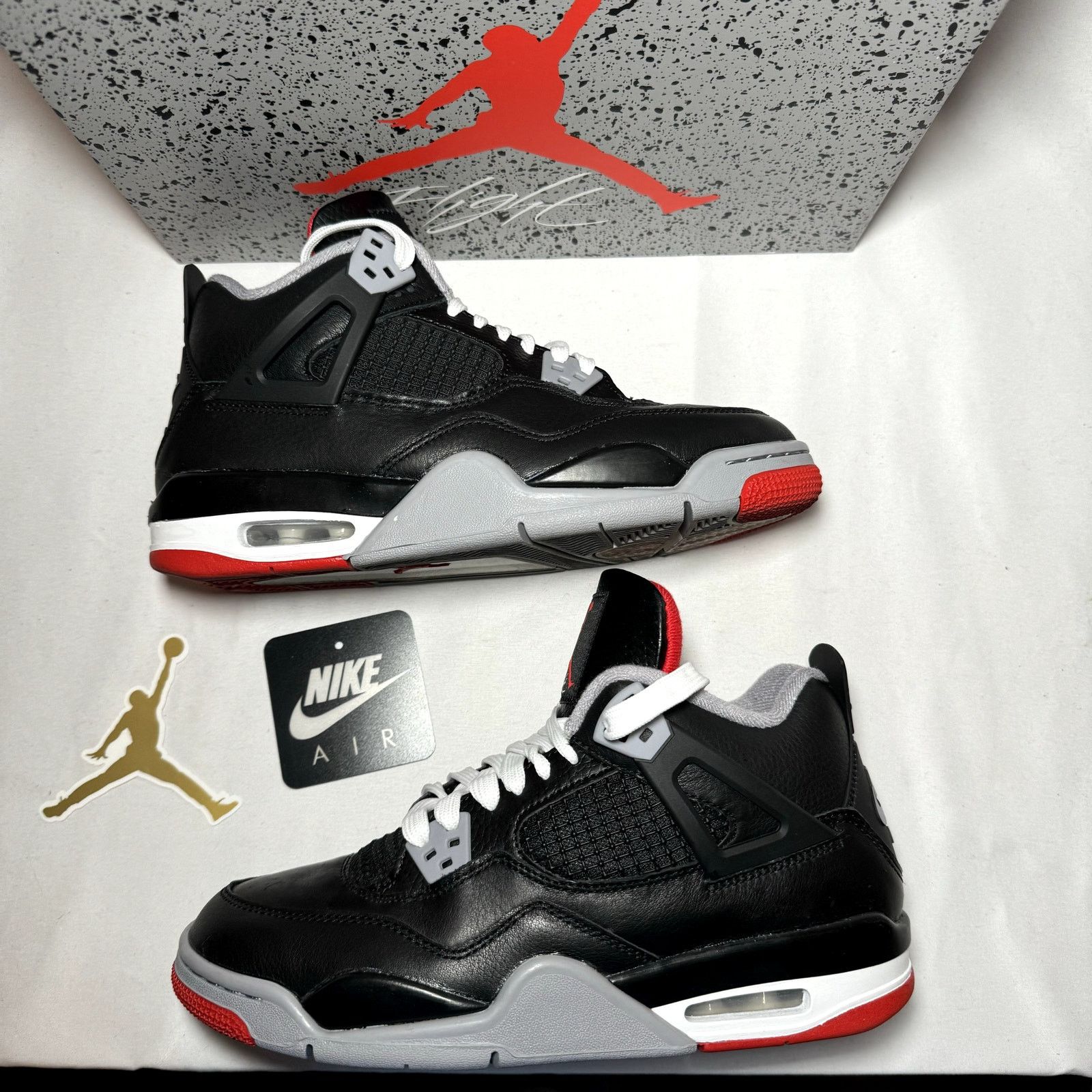 Jordan Brand × Nike Size 7 - Air Jordan 4 Retro GS Bred Reimagined Men's Shoes Size US 7 / EU 40 - 3 Thumbnail