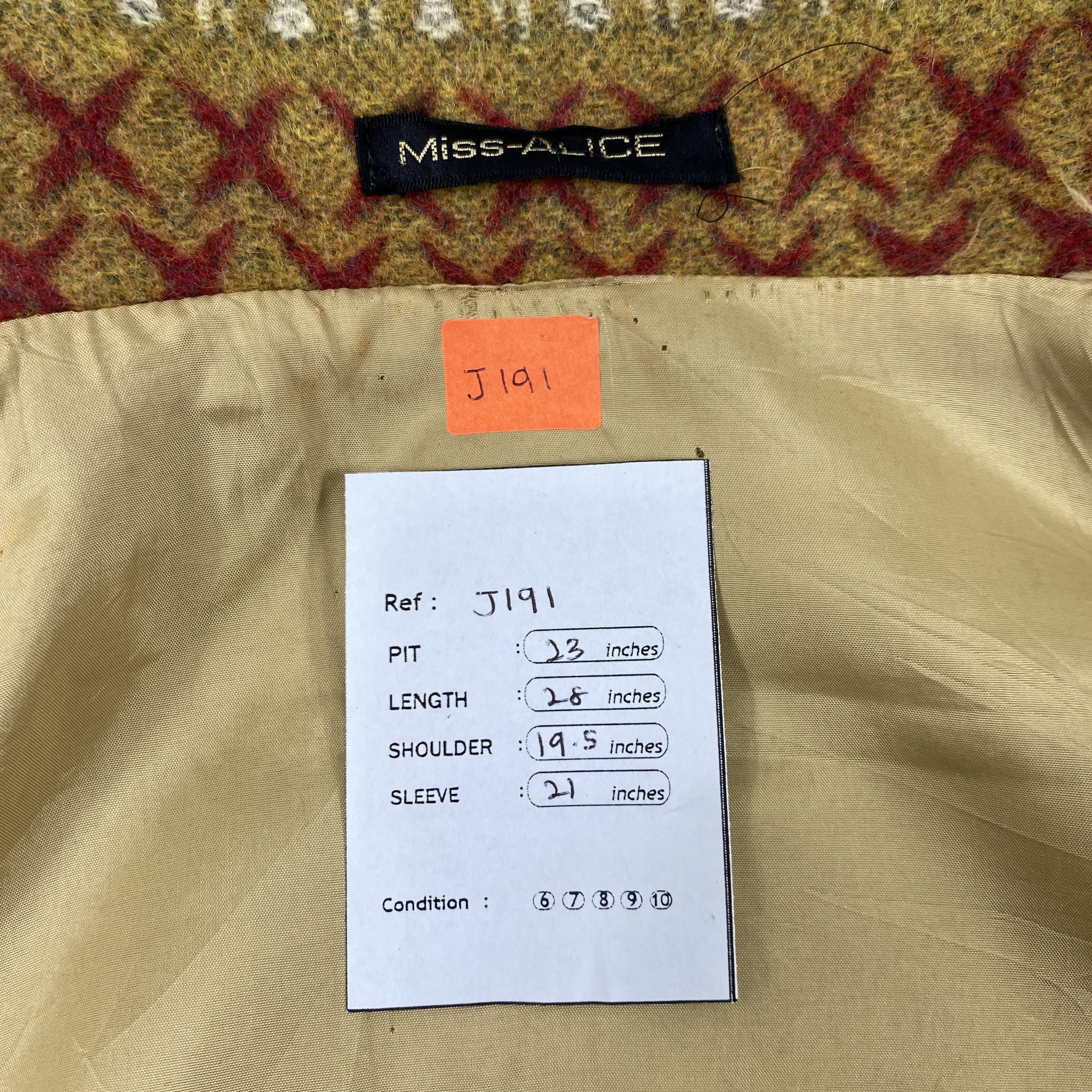 Japanese Brand Japanese Brand Miss Alice Wool Jacket -J191 Size M / US 6-8 / IT 42-44 - 5 Thumbnail