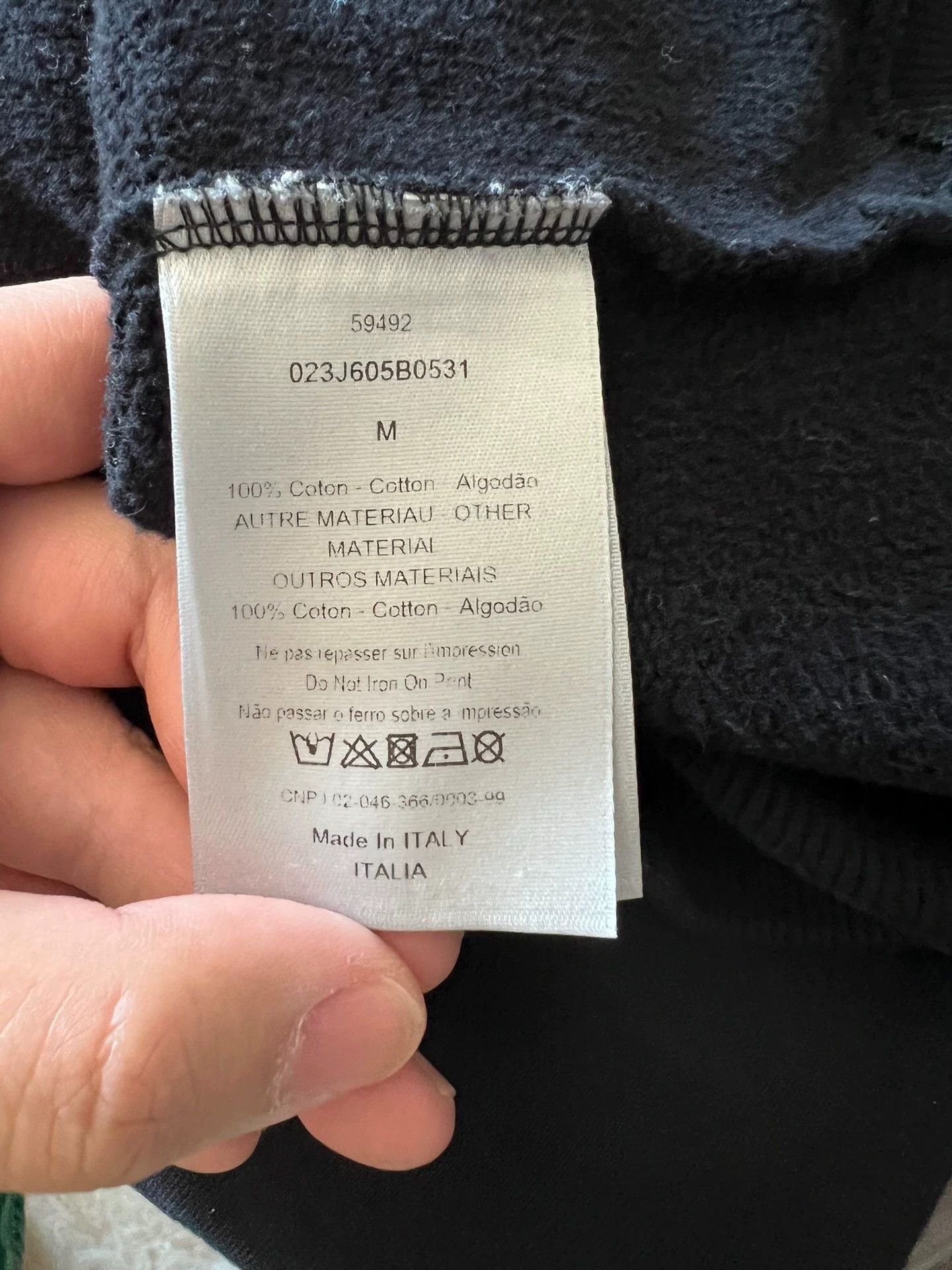 Dior DIOR Unisex Black Sweatshirt 3D Graffiti/Classic Big Logo M Size US M / EU 48-50 / 2 - 3 Thumbnail