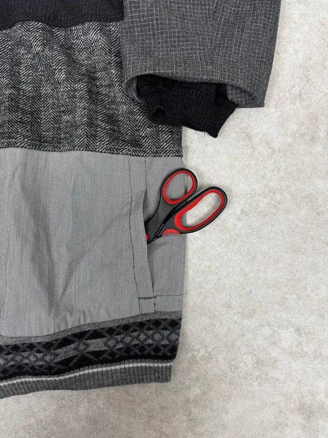 Marithe + Francois Girbaud 2000s Marithé + François Girbaud Grey Checkered Jacket Size US M / EU 48-50 / 2 - 8 Thumbnail