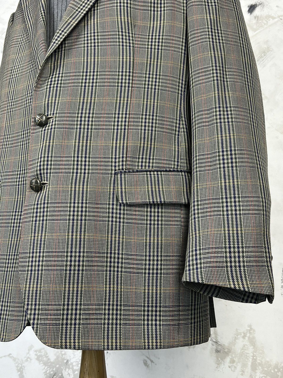 DAKS Vintage Daks London Plaid Wool Blazer Jacket Size L - XL 44L Size 44L - 3 Thumbnail
