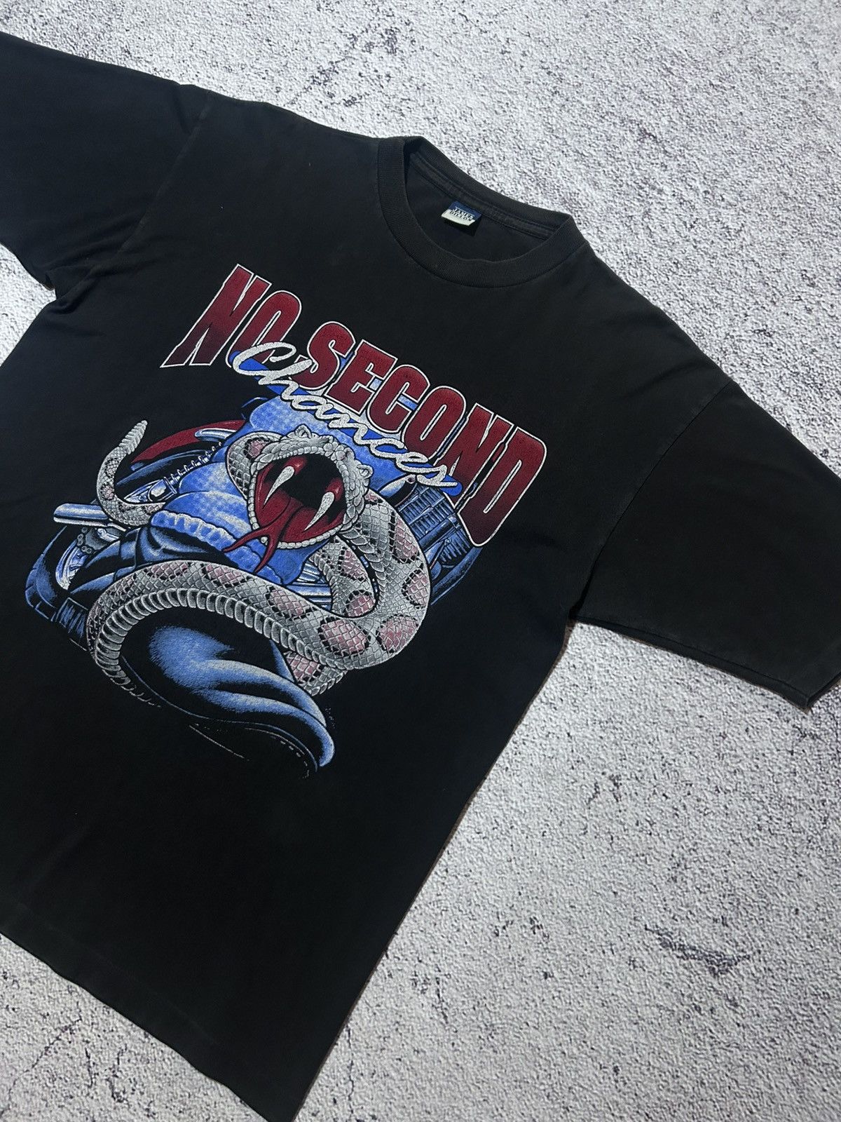 Vintage Vintage No Second Chances Band Tee Black Graphic (1980–90s) Size US M / EU 48-50 / 2 - 3 Thumbnail