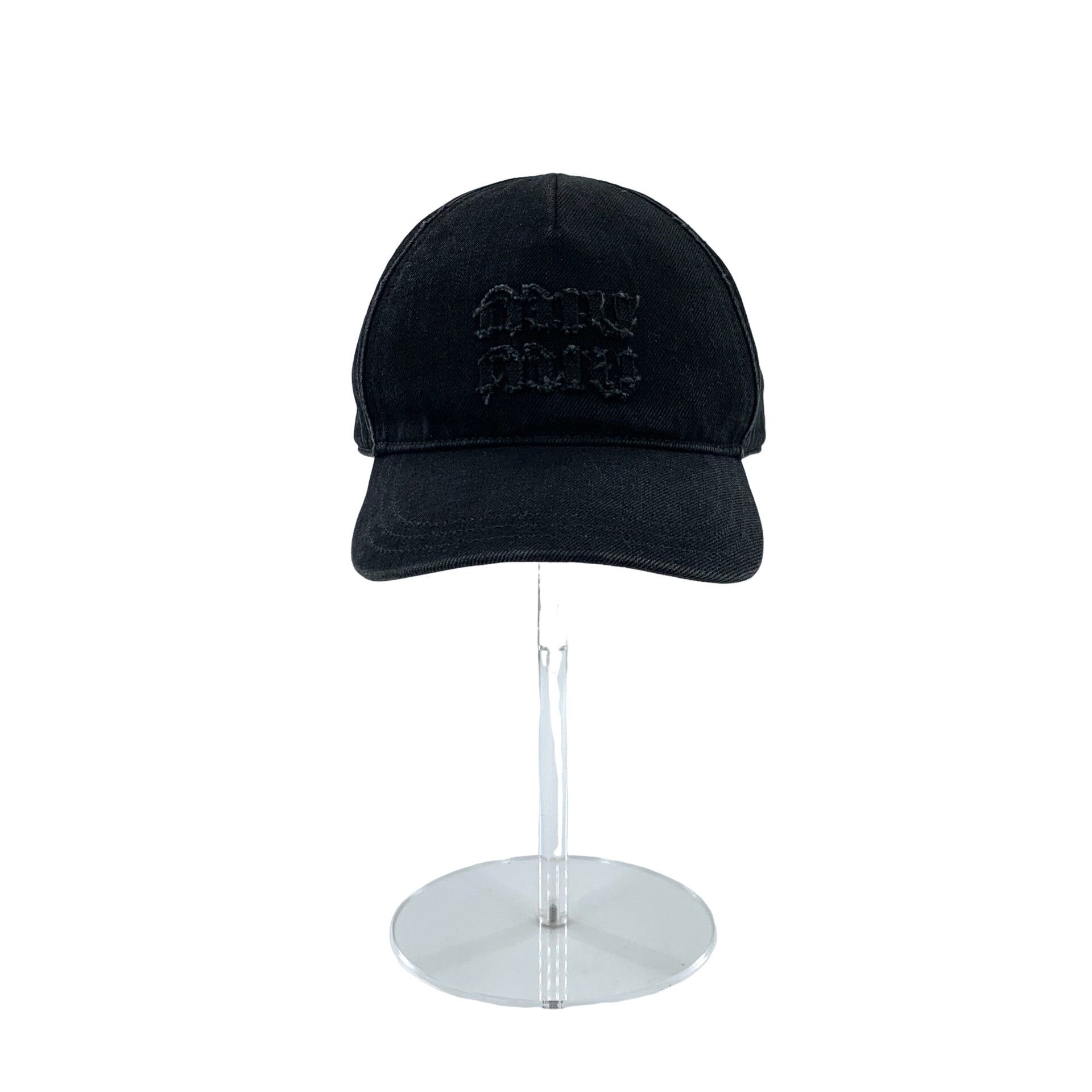 Miu Miu Miu Miu Logo Embroidered Cotton Baseball Cap XL Size ONE SIZE - 1 Thumbnail