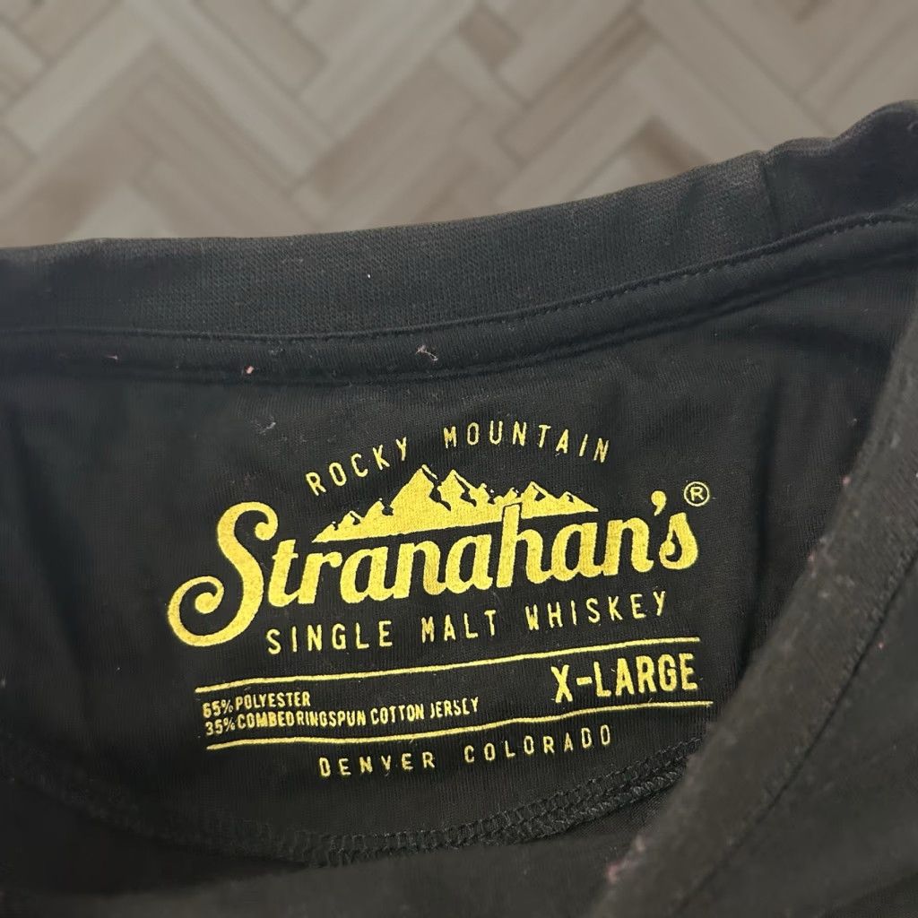 Vintage Stranahan's Whiskey Cask Thief 2017 Short Sleeve T Shirt Men's XL Black Size US XL / EU 56 / 4 - 1 Thumbnail