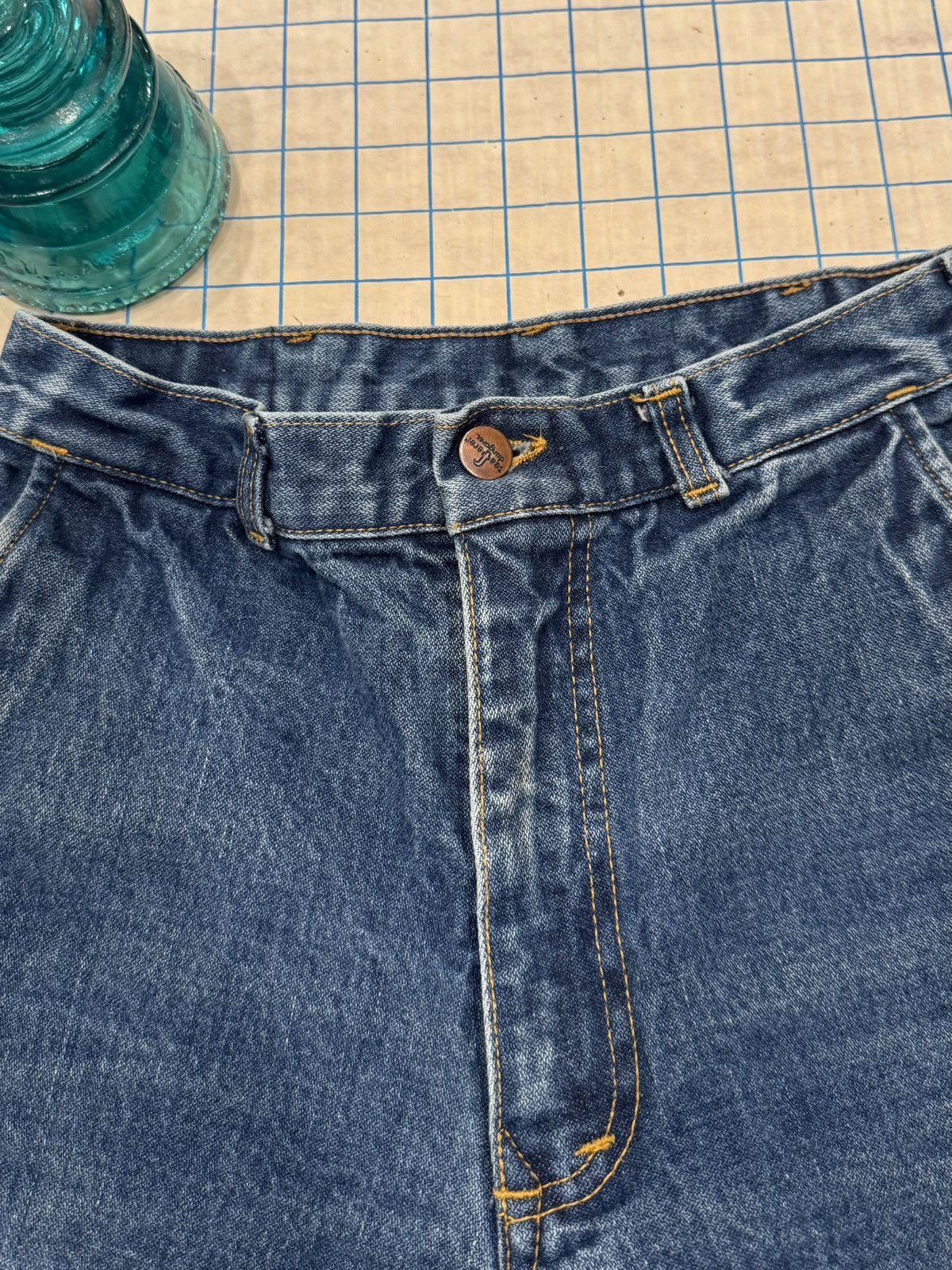 Vintage Vintage Seafarer 70’s Flair Wide Leg Jeans tagged 29 Blue Size US 29 - 6 Thumbnail