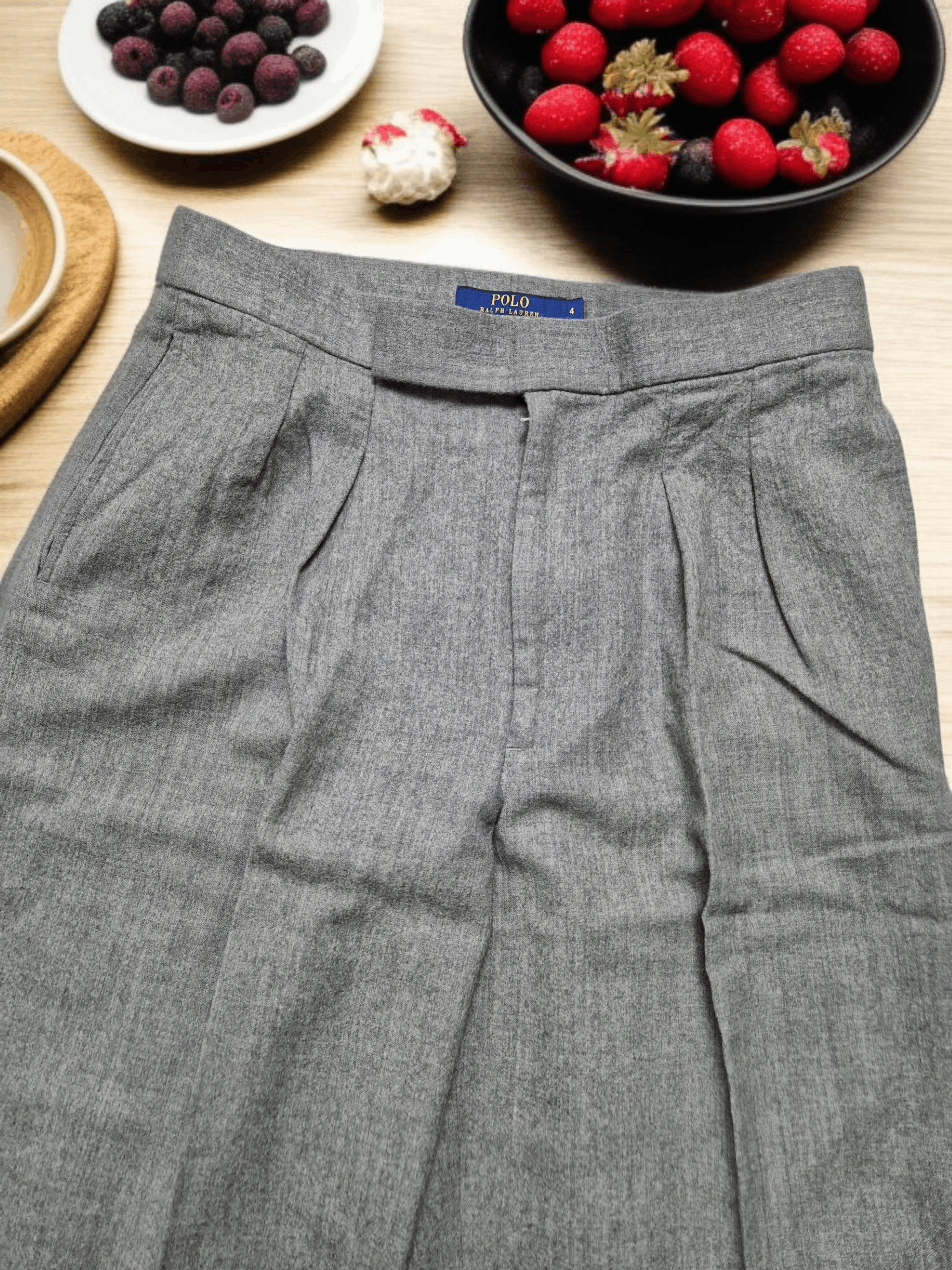 Polo Ralph Lauren Polo Ralph Lauren Pleated Wool Herringbone High Waist Size 27" / US 4 / IT 40 - 6 Thumbnail