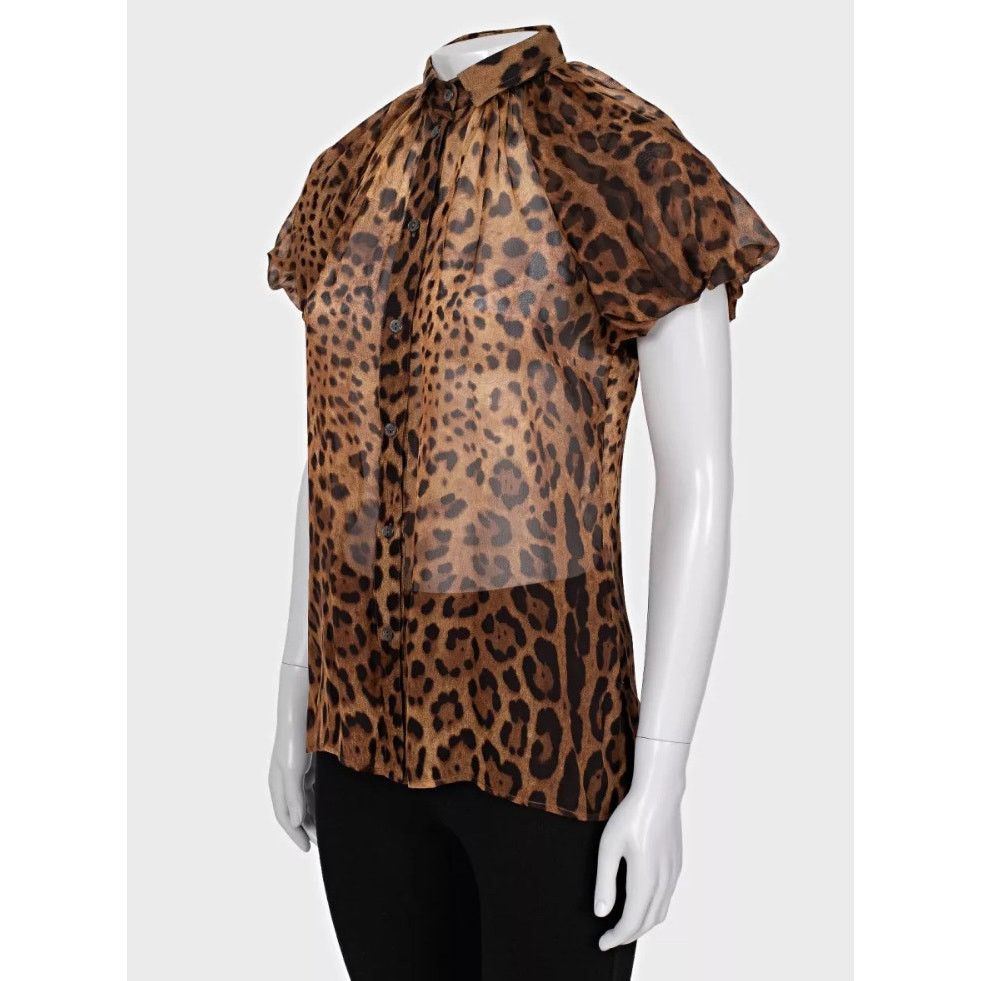 Dolce & Gabbana Dolce & Gabbana Silk Animal Print Blouse - Size XS/IT38 Size S / US 4 / IT 40 - 2 Thumbnail