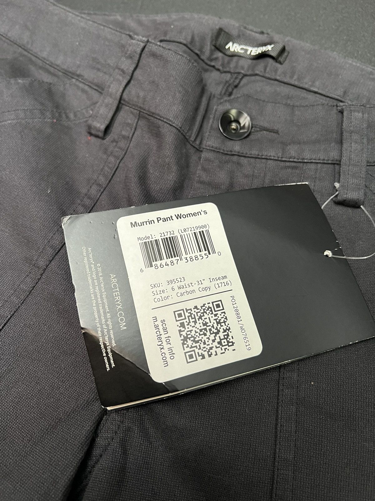 Arc'teryx Womens Arcteryx gray/carbon pants size 6 murrin womens pants Size 28" / US 6 / IT 42 - 6 Thumbnail