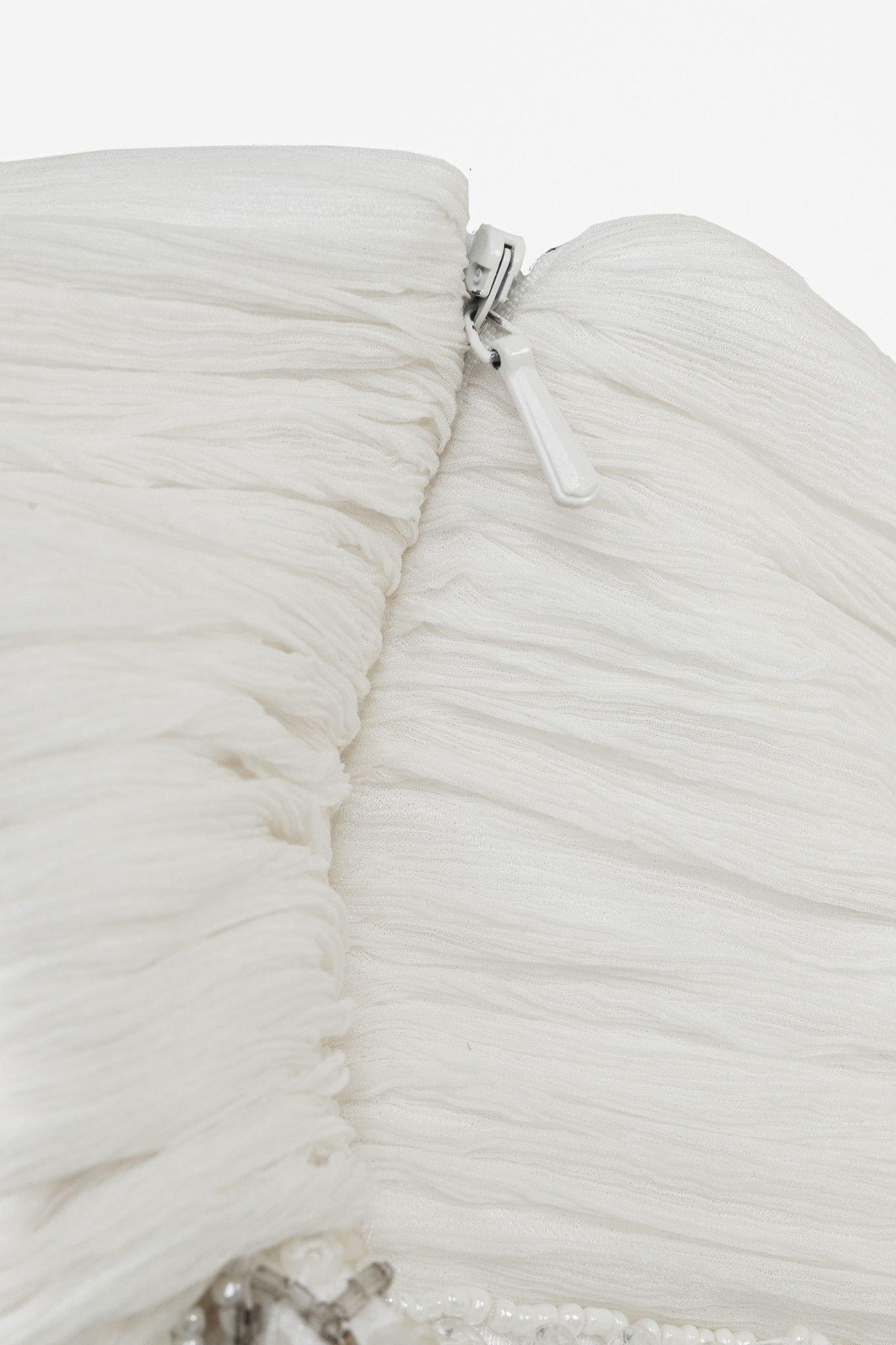 Other Sue Wong White Embellished Scalloped-Skirt Mini Dress Size S / US 4 / IT 40 - 8 Thumbnail