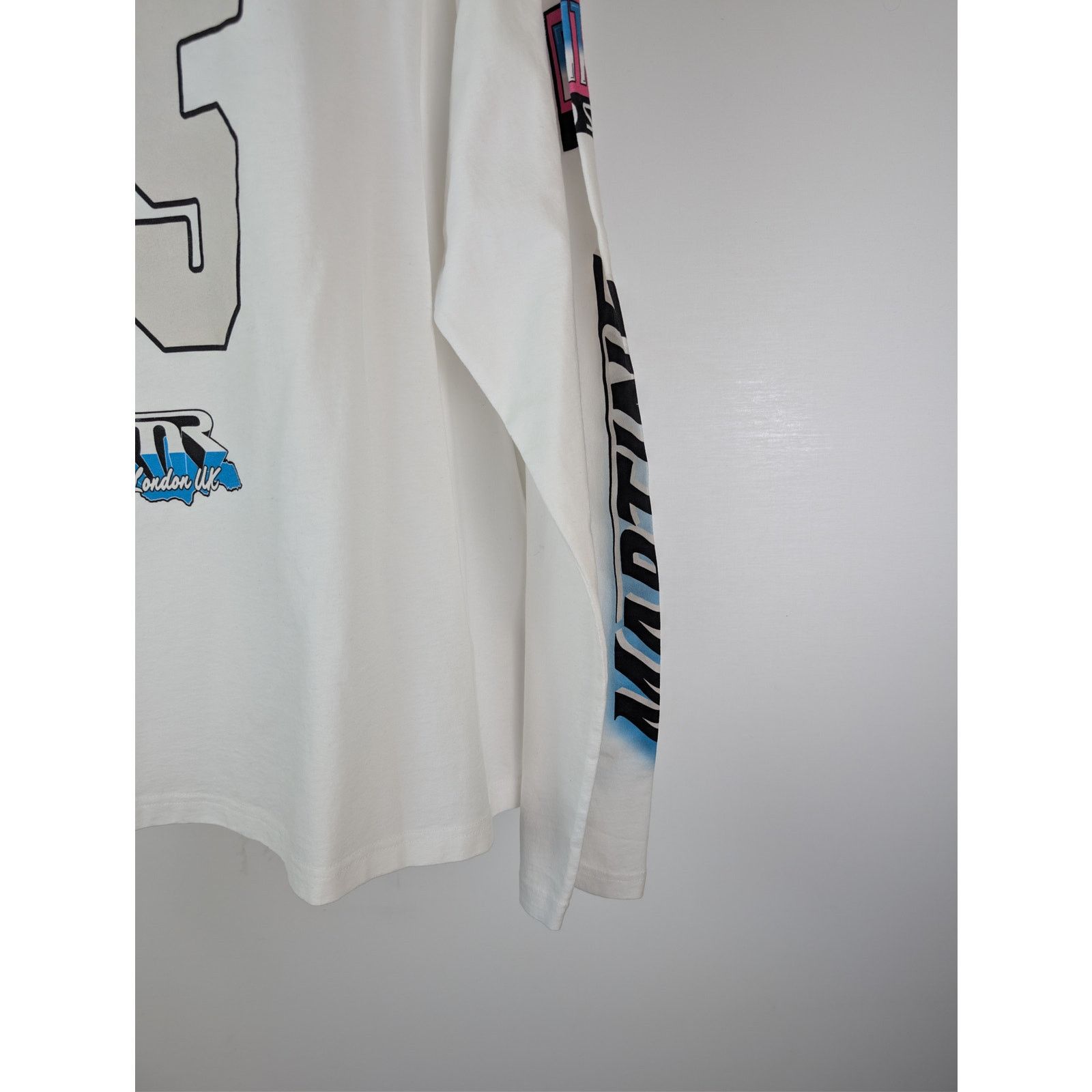 Martine Rose o1rshd1 Funnel Neck Long-Sleeve T-Shirt in White Size US XL / EU 56 / 4 - 13 Thumbnail