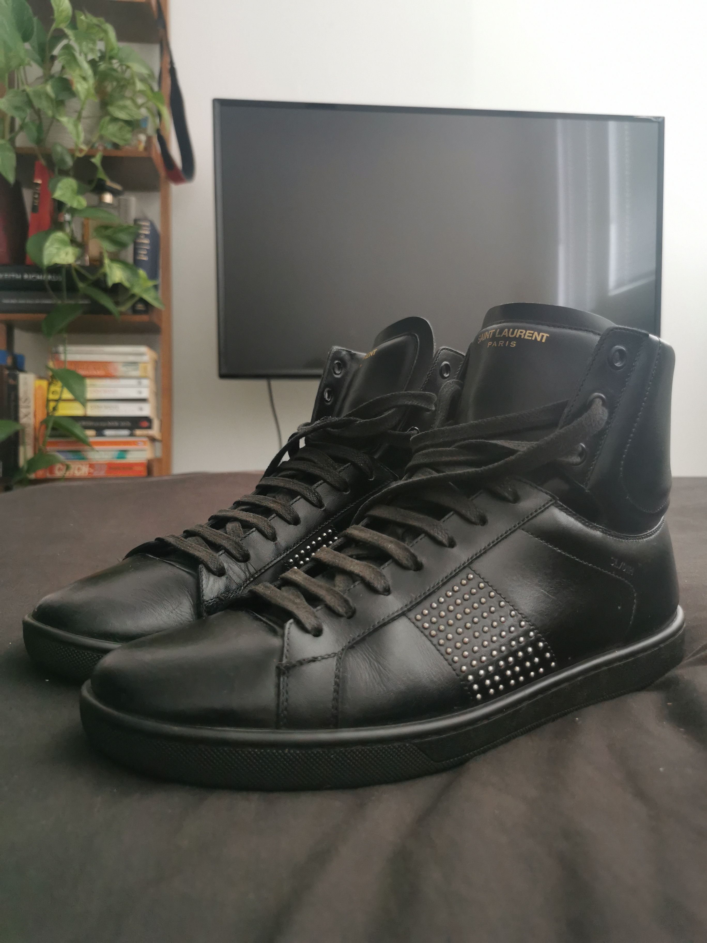 Saint Laurent Paris Saint Laurent studded hi-top sneakers Saint Laurent Paris Saint Laurent studded hi-top sneakers