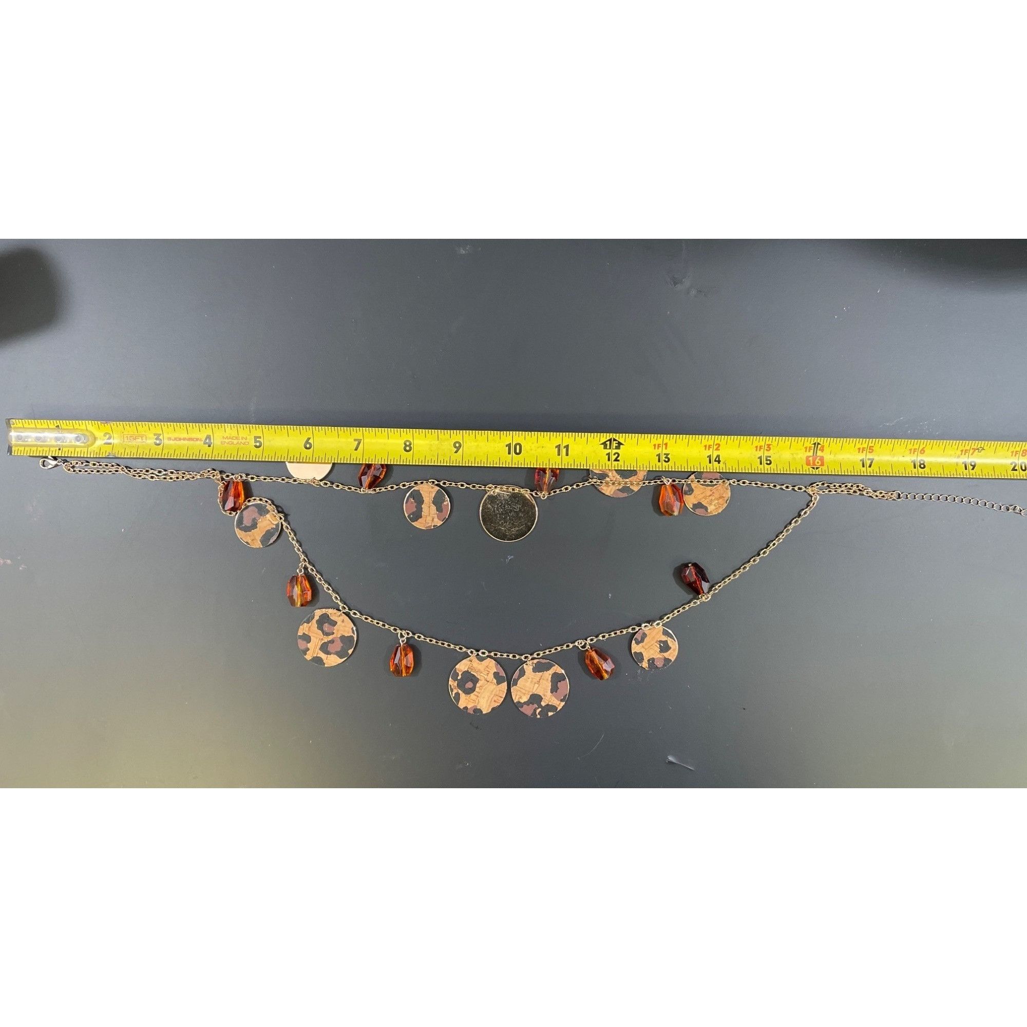 Other Women's Double Layered Gold tone & Leopard Design Necklace 2 Size ONE SIZE - 5 Thumbnail