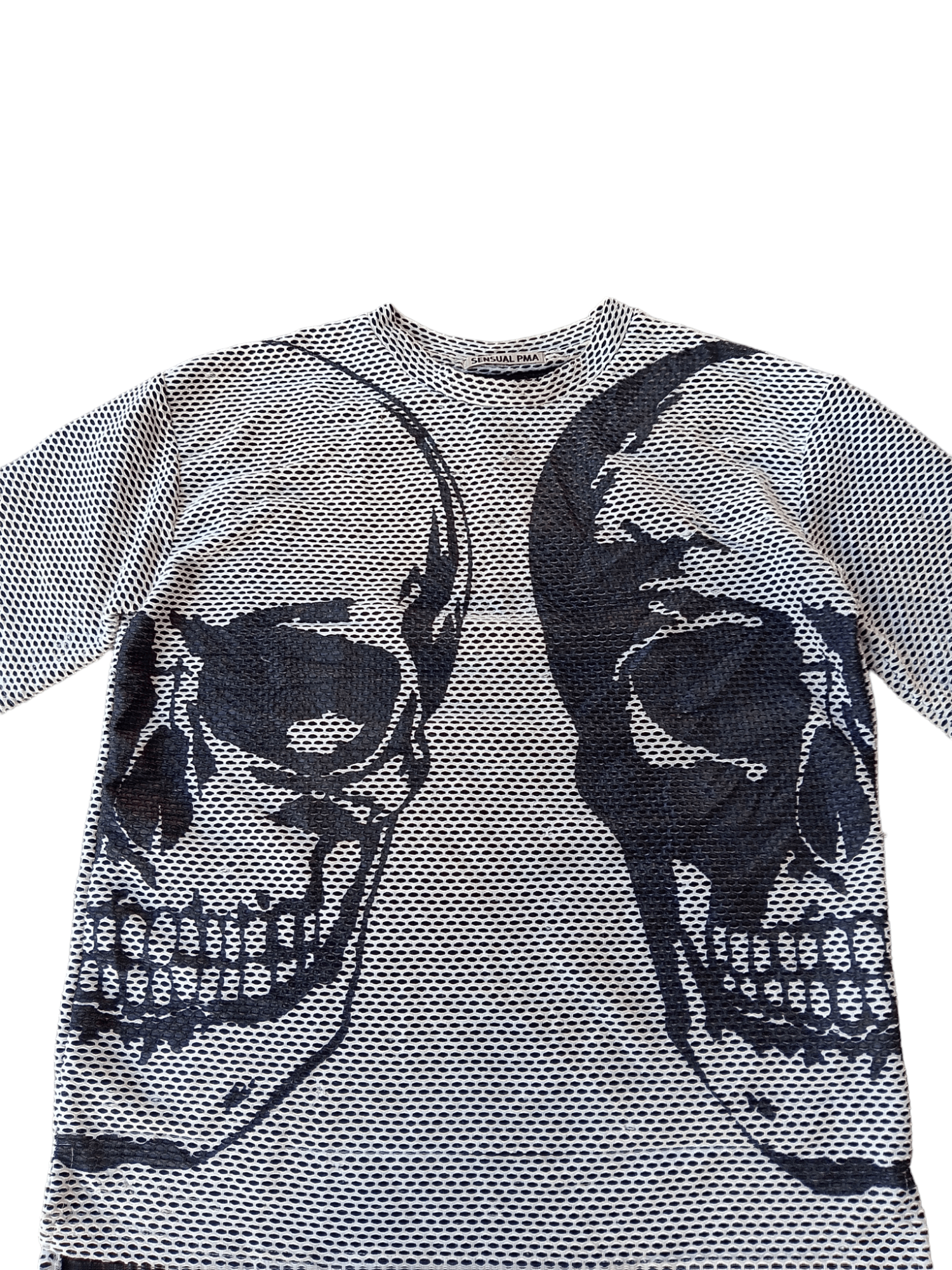 Japanese Brand Sensual pma big skull pattern mesh short sleeve Size US M / EU 48-50 / 2 - 4 Thumbnail