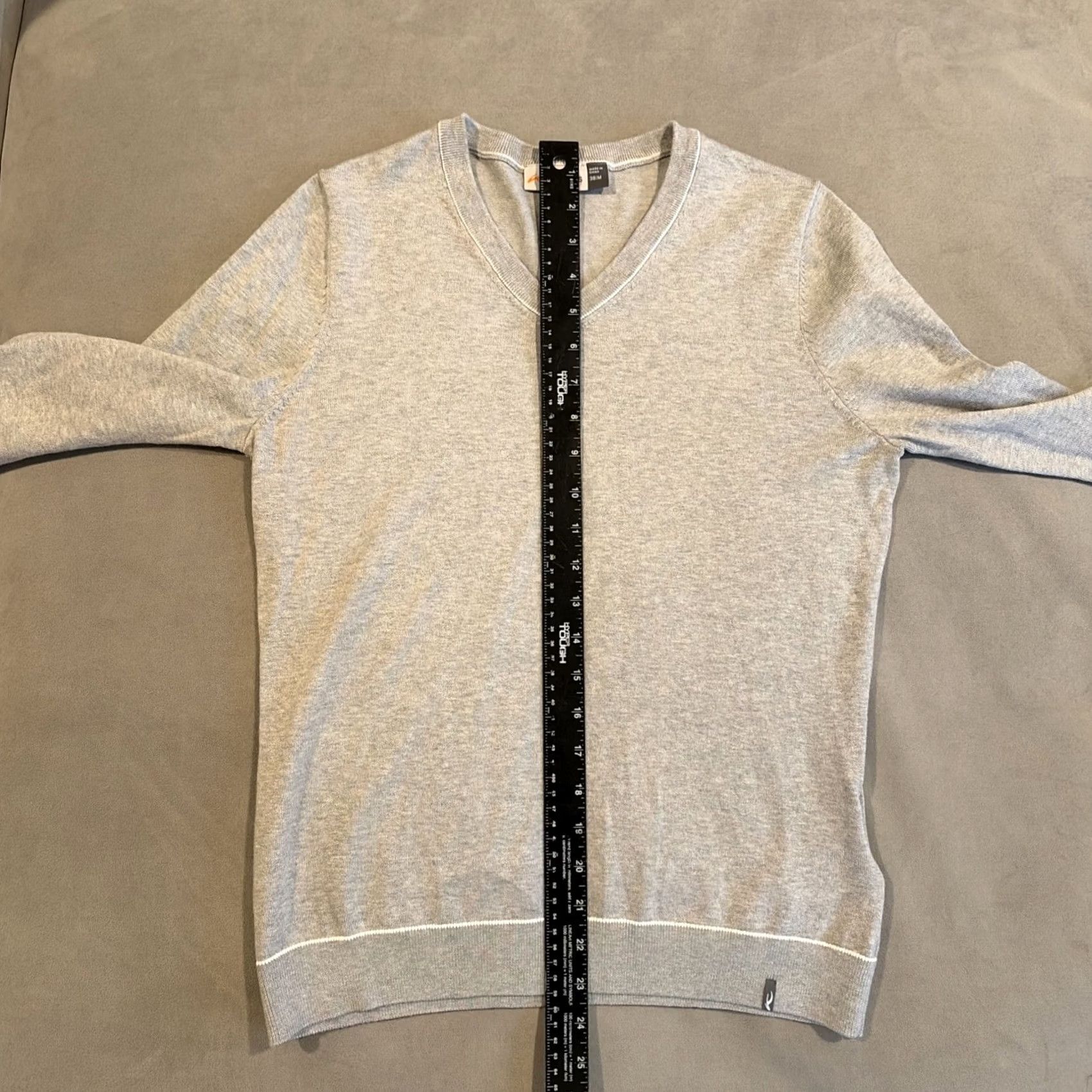 KJUS KJUS KICKL Gray Cotton Blend V-Neck Golf Sweater Women's M Gray, Pullover, V-Neck, Knit Shirt Classx Size M / US 6-8 / IT 42-44 - 5 Thumbnail