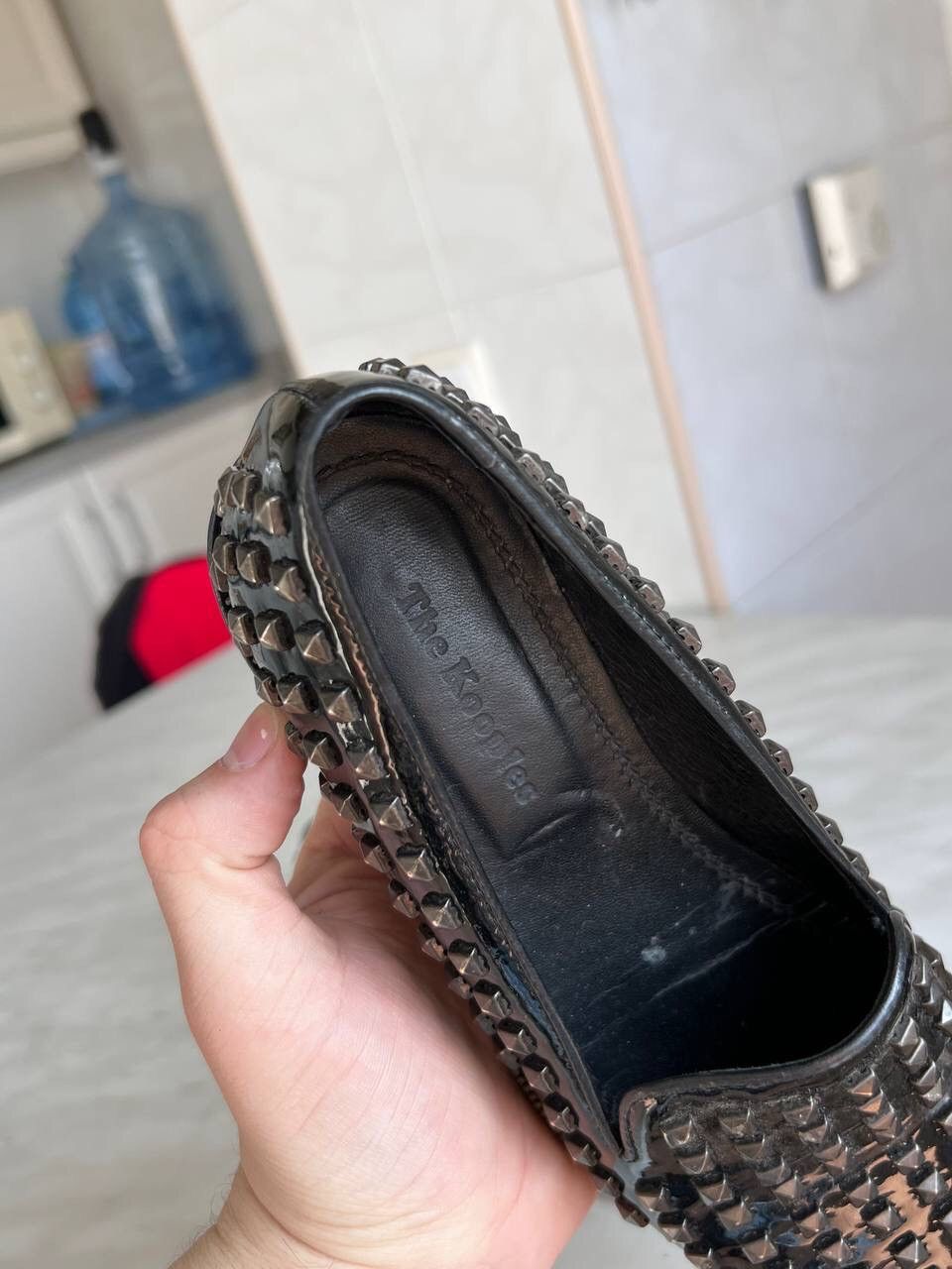 Leather × The Kooples The Kooples Black Leather Loafer Studded Shoes Avant-Garde Size US 7 / IT 37 - 4 Thumbnail