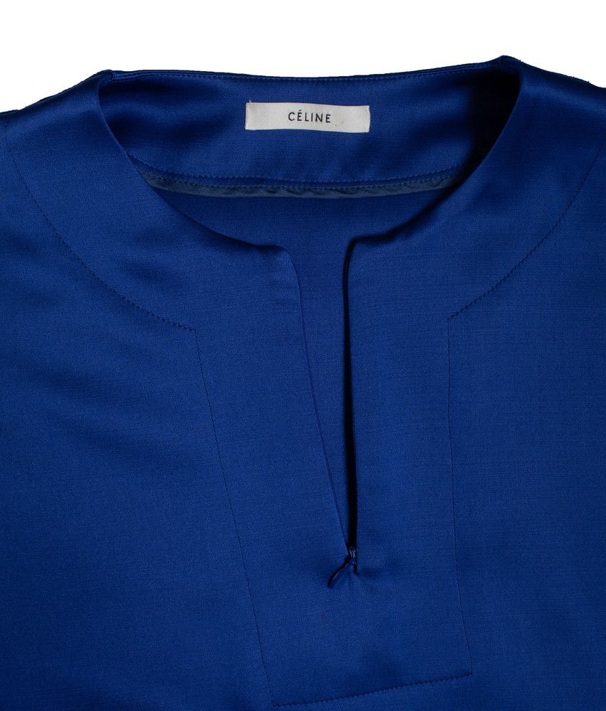 Celine Celine, kobalt blue silk blend dress Size XS / US 0-2 / IT 36-38 - 9 Thumbnail