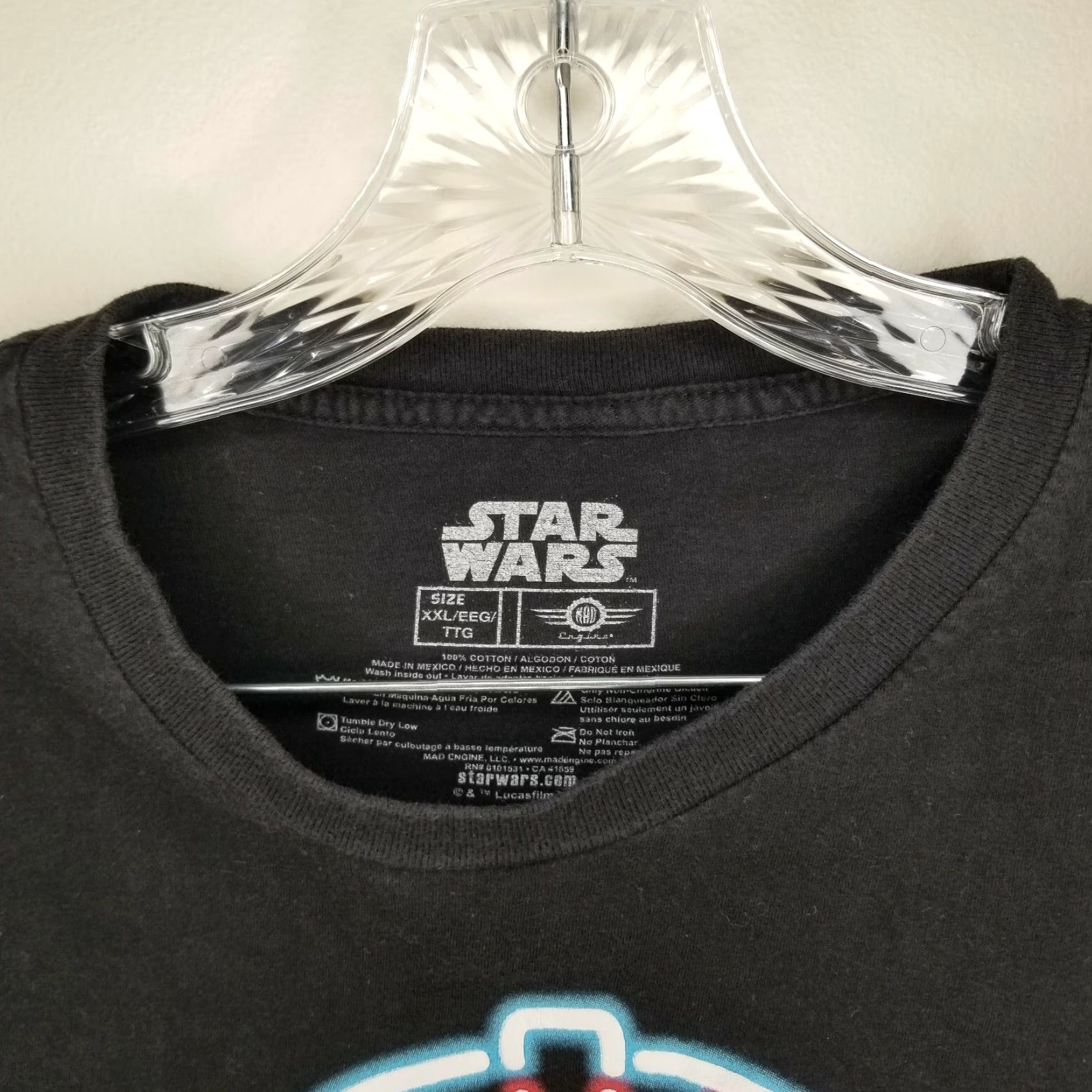 Star Wars STAR WARS Shirt Darth Vader Neon Black 2XL Mens T-Shirt Star Wars Theme 90s style Size US XXL / EU 58 / 5 - 4 Thumbnail