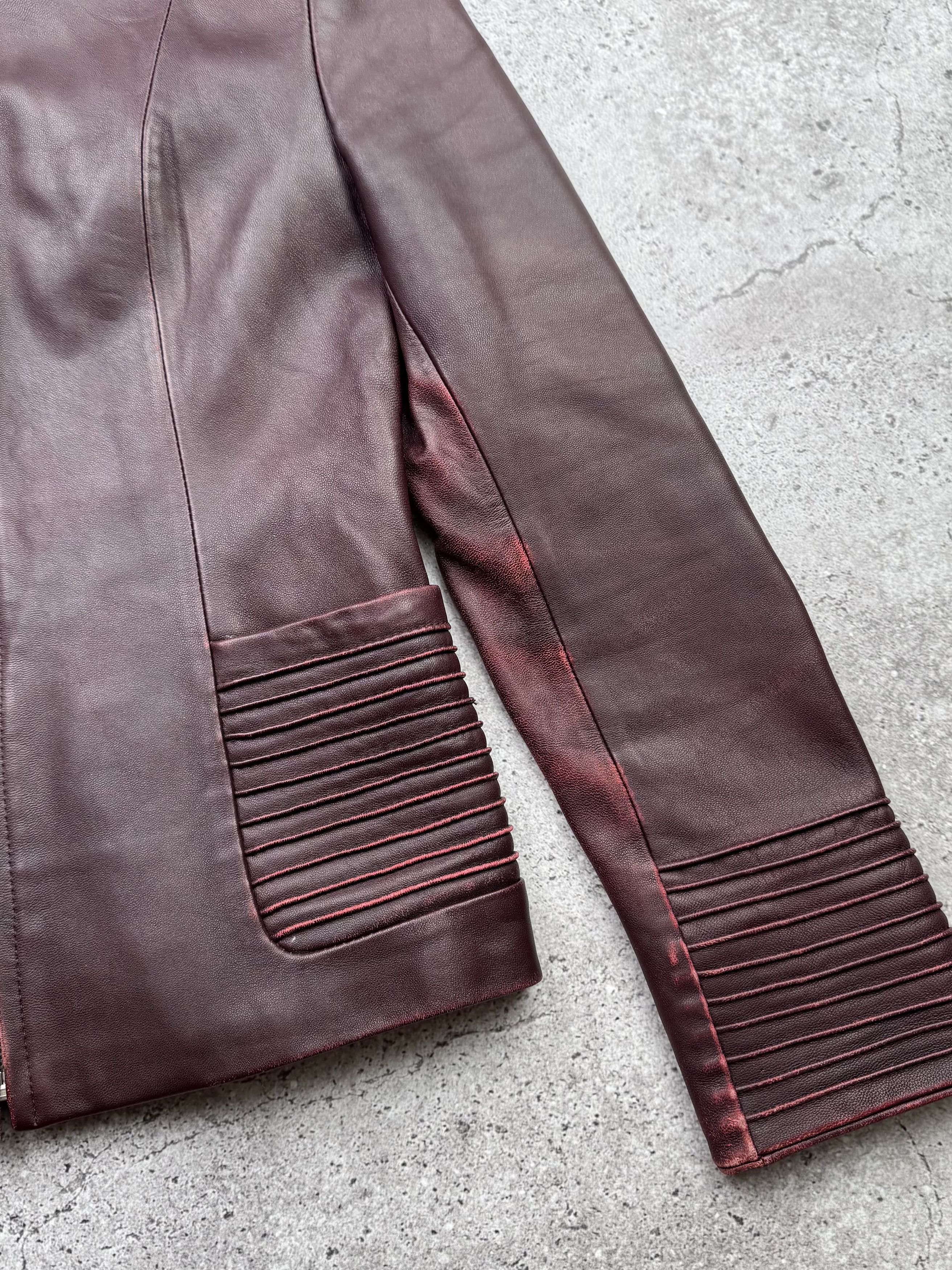 Genuine Leather Vintage Leather Jacket C425(V56) Size XS / US 0-2 / IT 36-38 - 4 Thumbnail