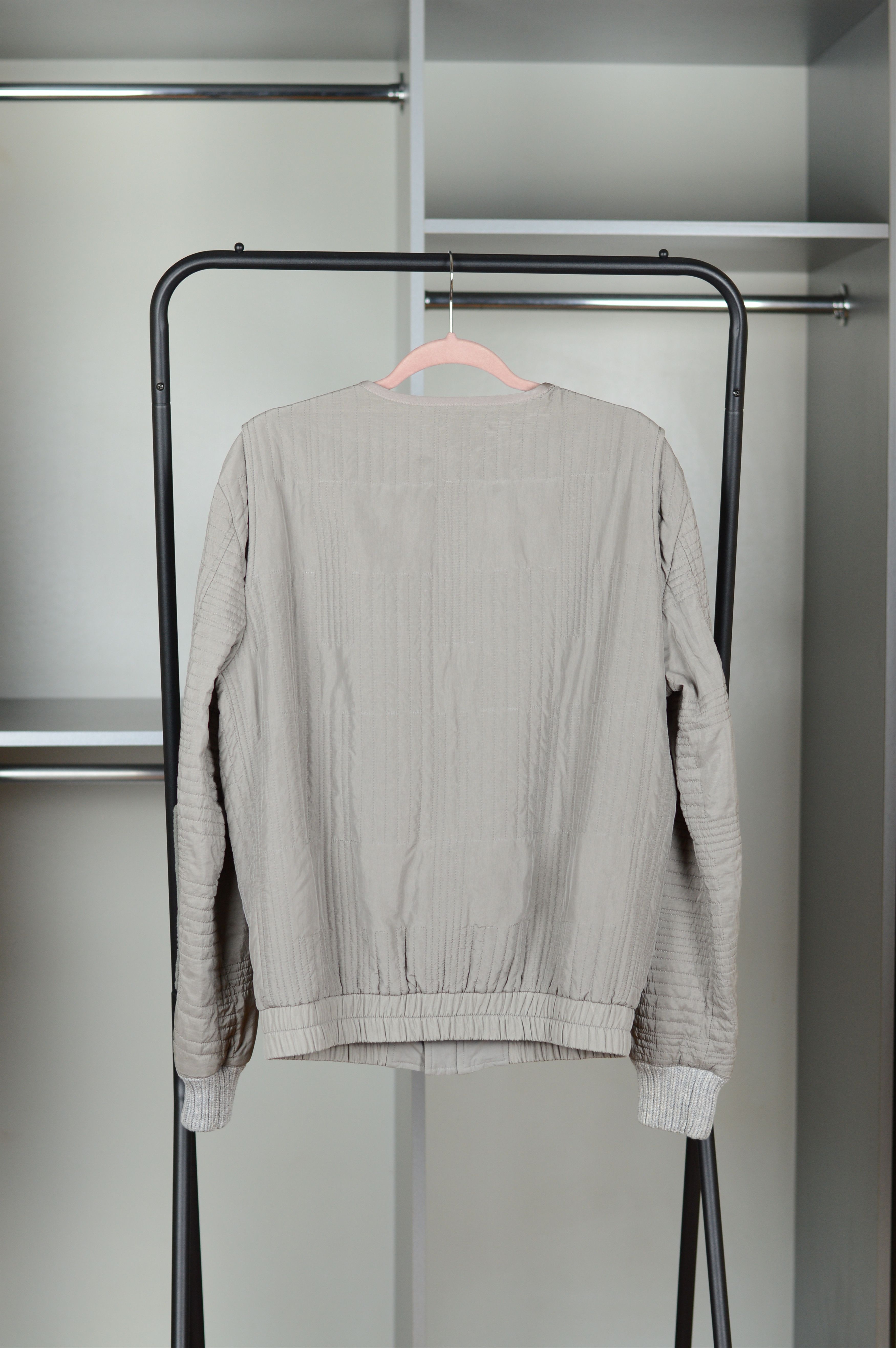 Bottega Veneta Bottega Veneta Silk Textured Topstitched Felt-Panel Jacket Size US M / EU 48-50 / 2 - 2 Thumbnail