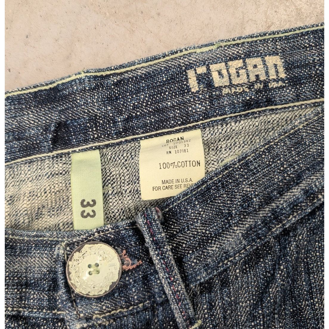 Rogan Y2K Rogan Made in the USA raw denim jeans Size US 33 - 7 Thumbnail