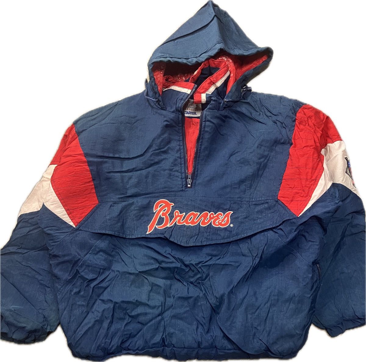 MLB × Starter × Vintage 90’s Starter Anorak Jacket Atlanta Braves Size US L / EU 52-54 / 3 - 1 Thumbnail