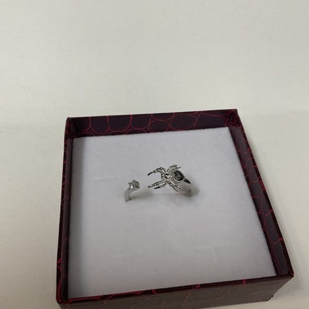 The Unbranded Brand NWT Halloween Ring 925 Sterling SilverSpider Adjustable Ring Size ONE SIZE - 13 Thumbnail