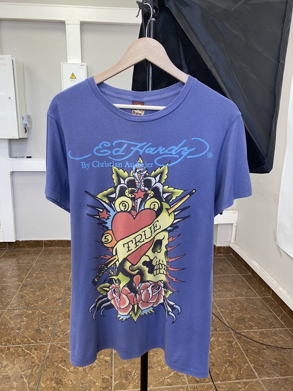 Christian Audigier 🇺🇸 Vintage Y2K ED Hardy Christian Audigier T-Shirt Made USA Size US L / EU 52-54 / 3 - 1 Thumbnail