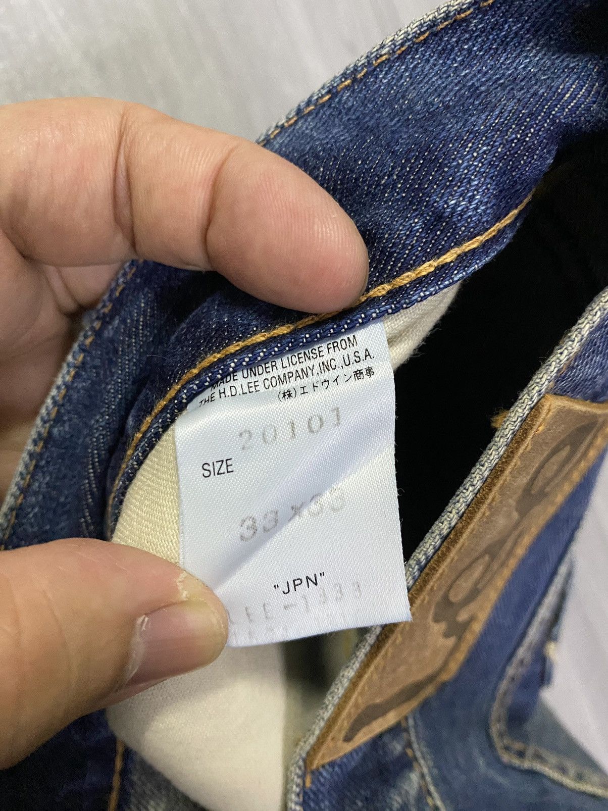 Lee Vintage Lee Riders Fadded Blue Denim Size US 33 - 13 Thumbnail
