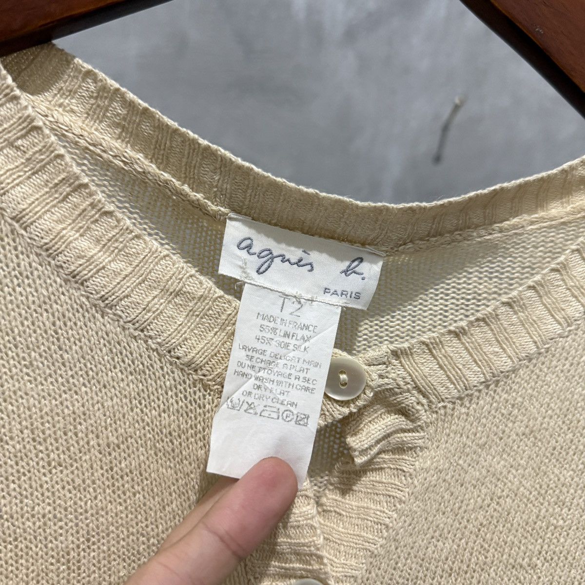 agnes b. Vintage Agnes B Tan Cardigan Size US S / EU 44-46 / 1 - 2 Thumbnail