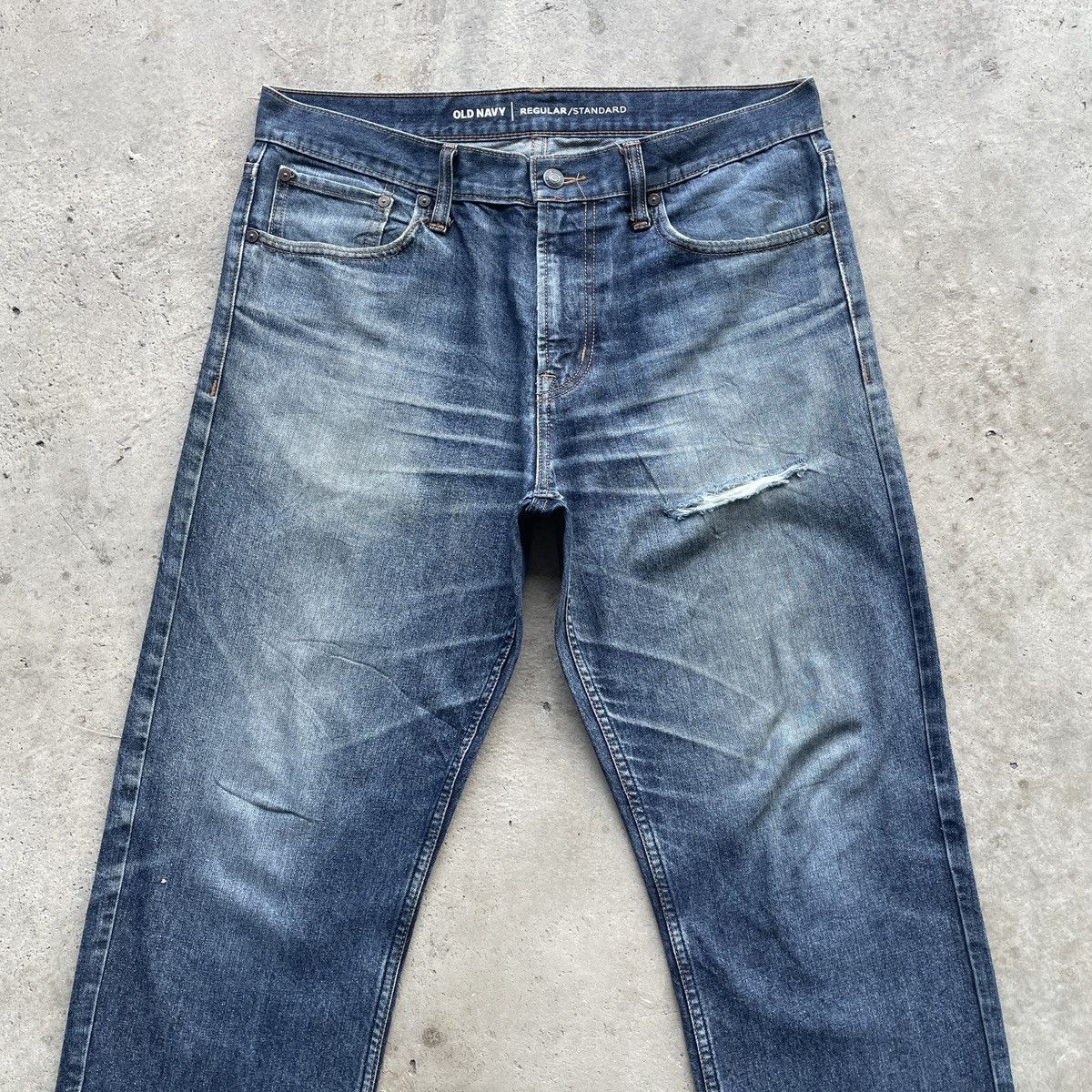 Japanese Brand Vintage Japanese Old Navy Faded Jeans Denim Distressed Pants Size US 34 / EU 50 - 3 Thumbnail