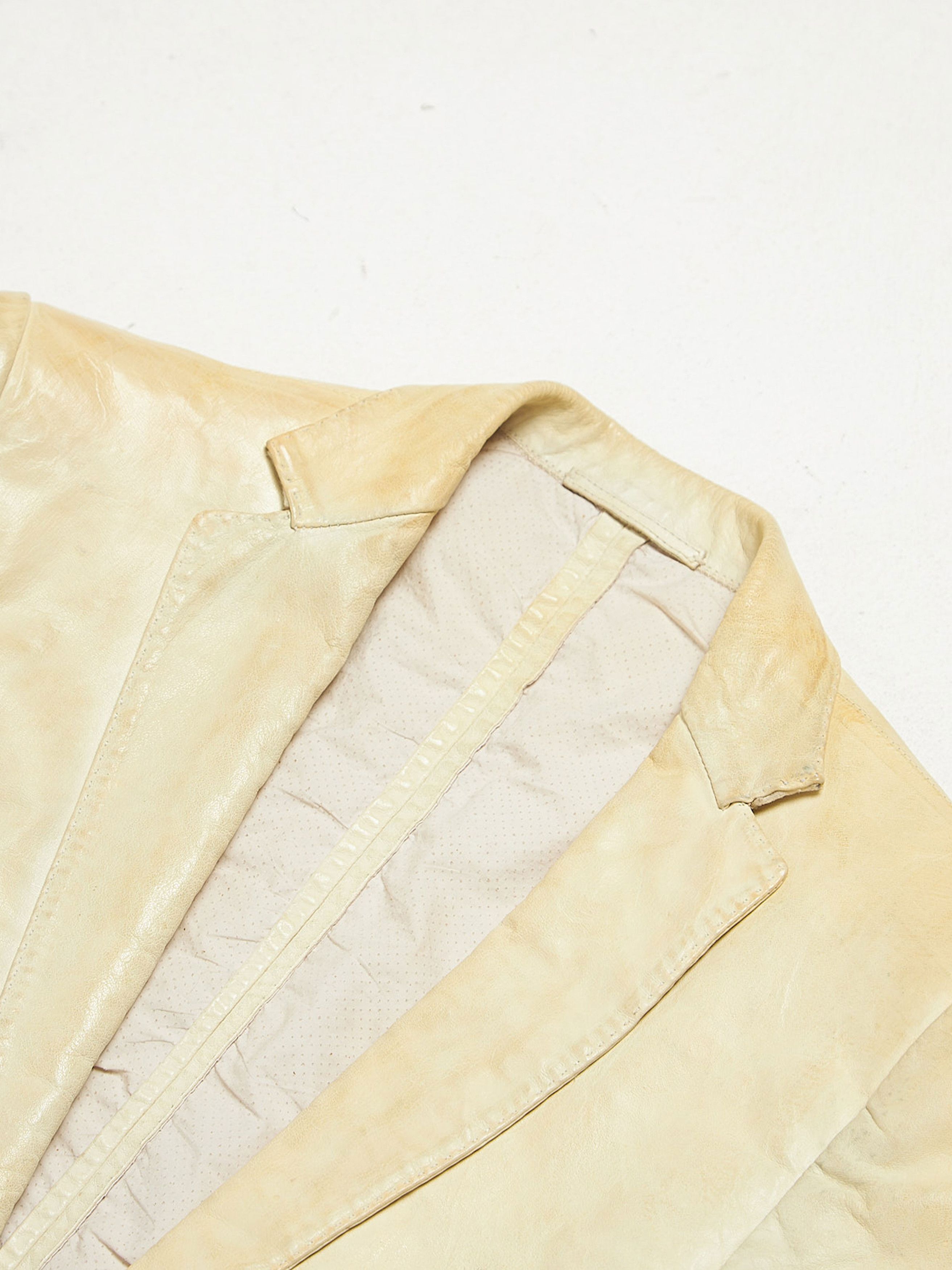 Carol Christian Poell Milk LM/260 ROOLS-PTC/33 Leather Blazer Jacket Size 50R - 3 Thumbnail