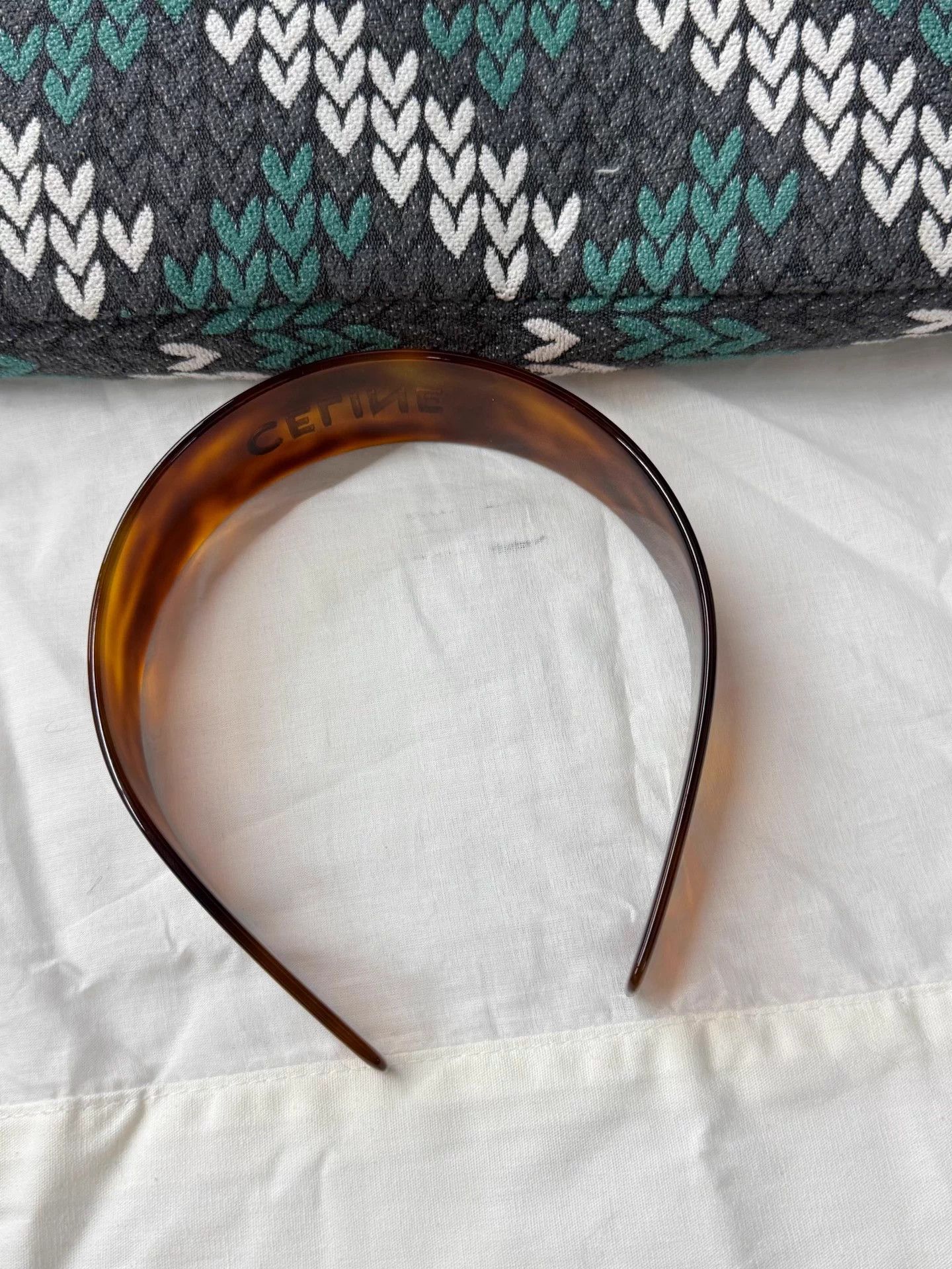 Celine Celine Classic Tortoiseshell Logo Headband Size ONE SIZE - 4 Thumbnail