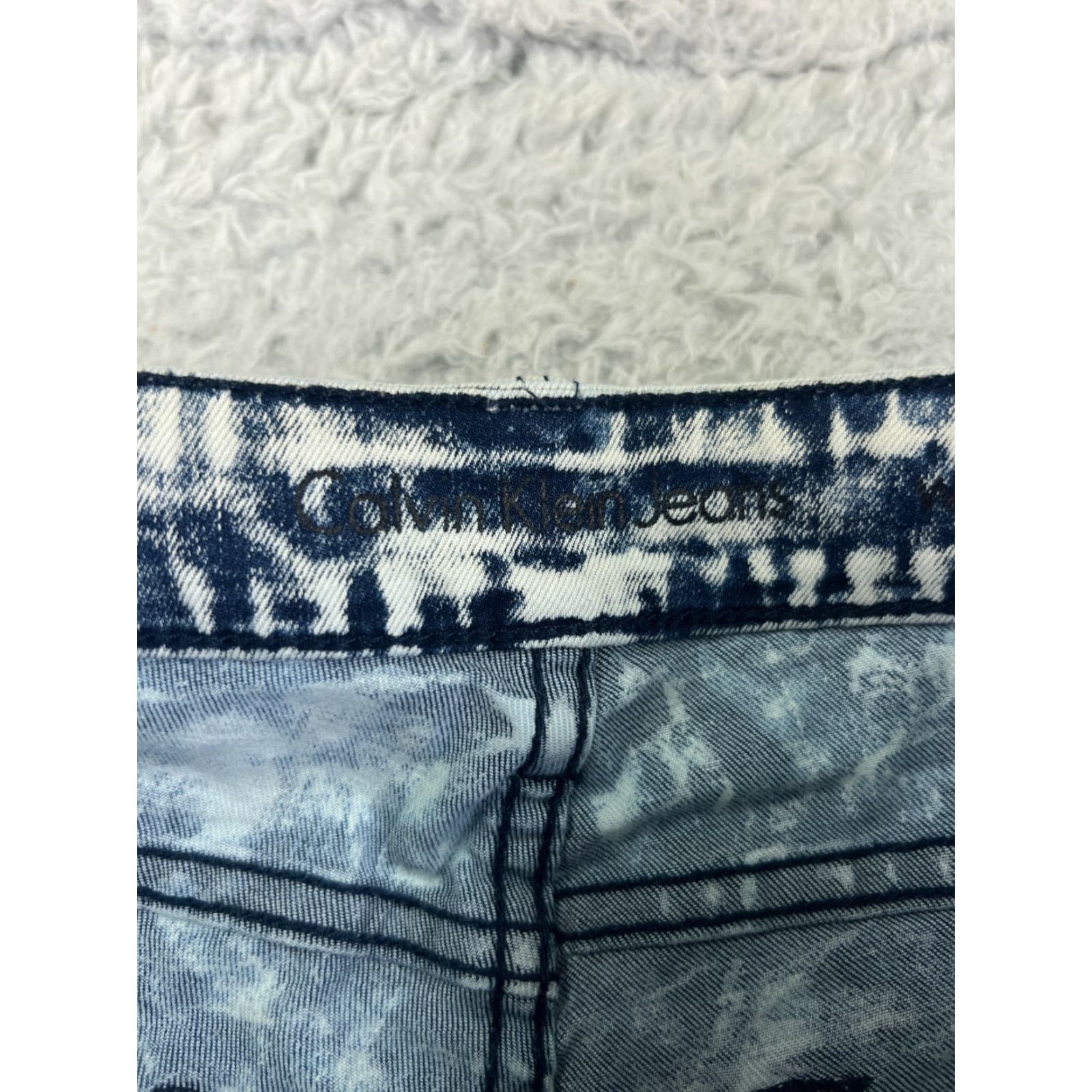 Calvin Klein Calvin Klein Jeans Women Blue Denim Ultimate Skinny Acid Wash 29 Inseam 30 Zip 5-Pocket Design Regular Stretch Size 29" - 6 Thumbnail