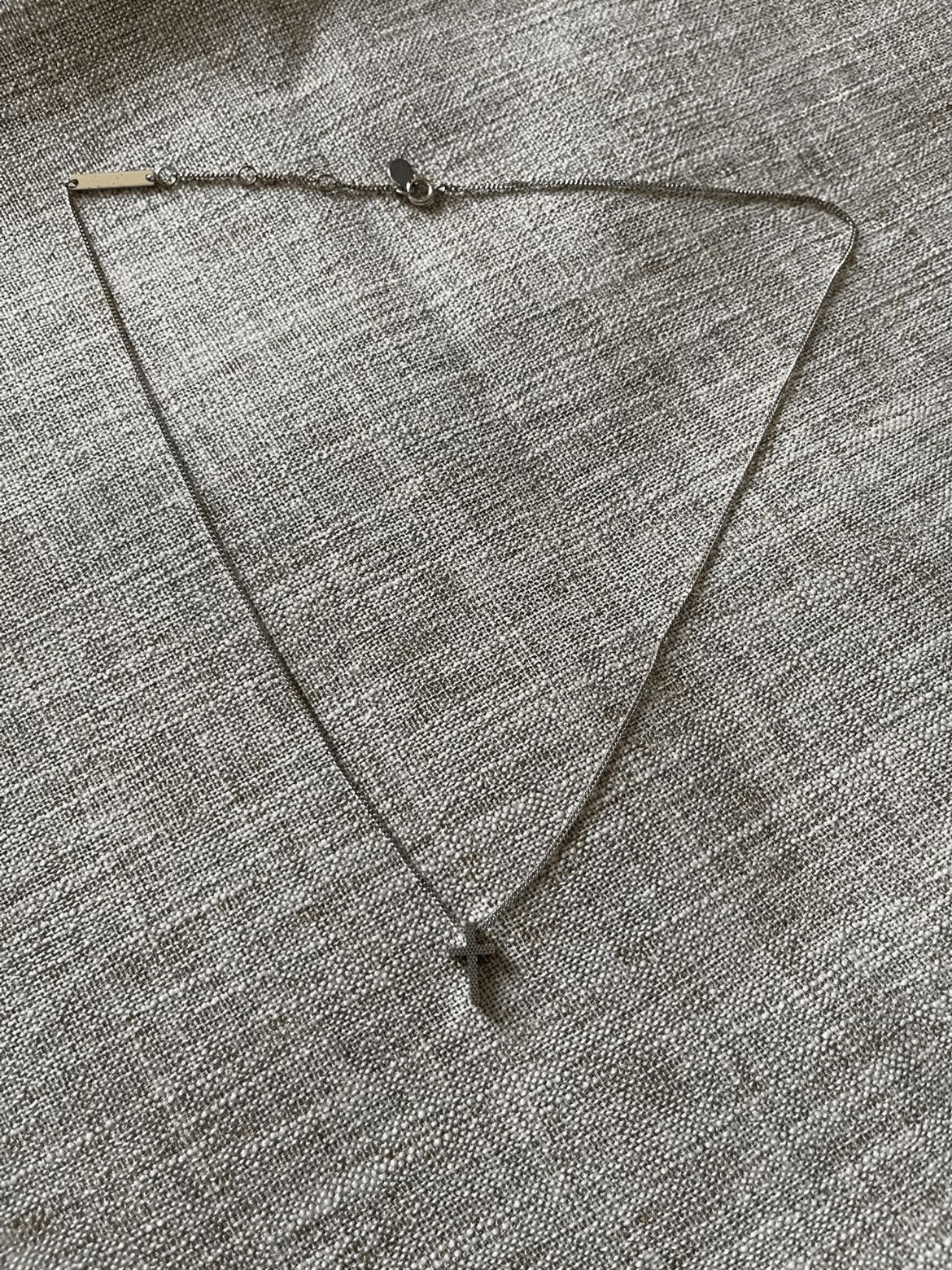 Dior Dior Homme Silver Cross Necklace Size ONE SIZE - 1 Thumbnail