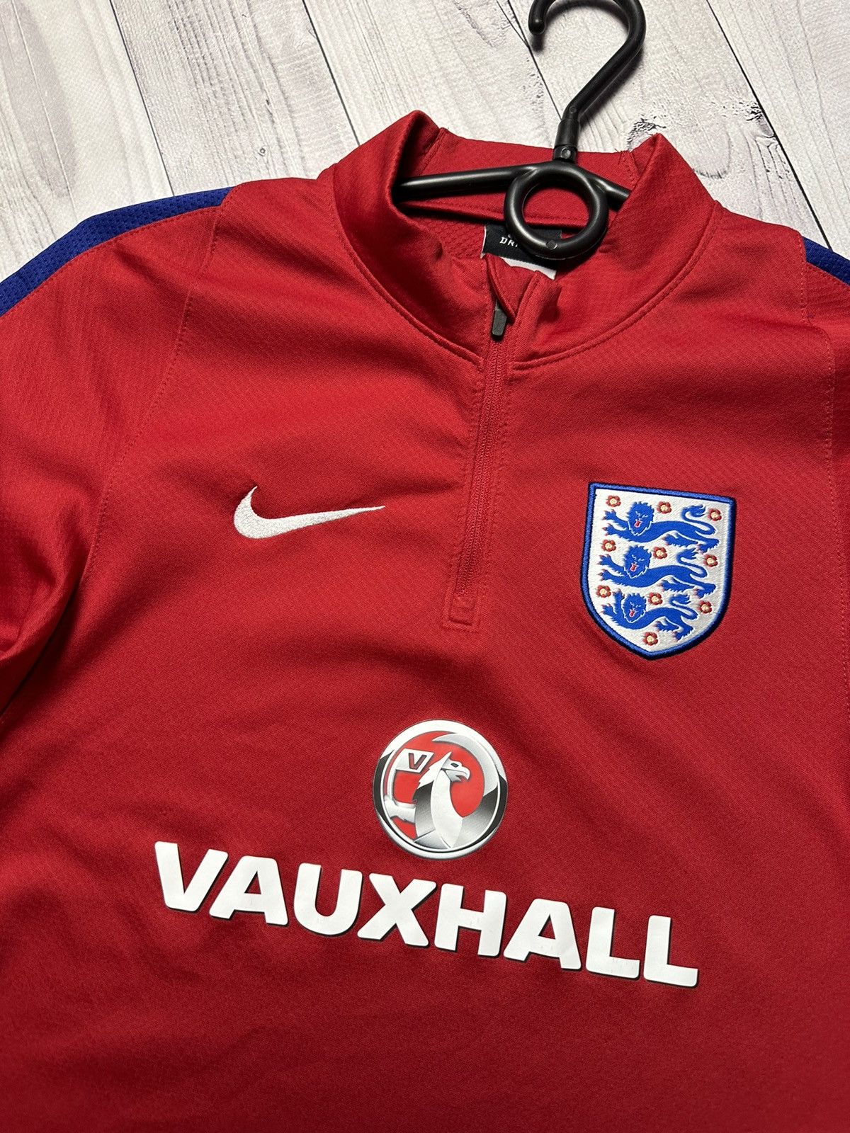 Nike × Vintage Vintage England soccer sweatshirt track jacket size S red Size US S / EU 44-46 / 1 - 5 Thumbnail