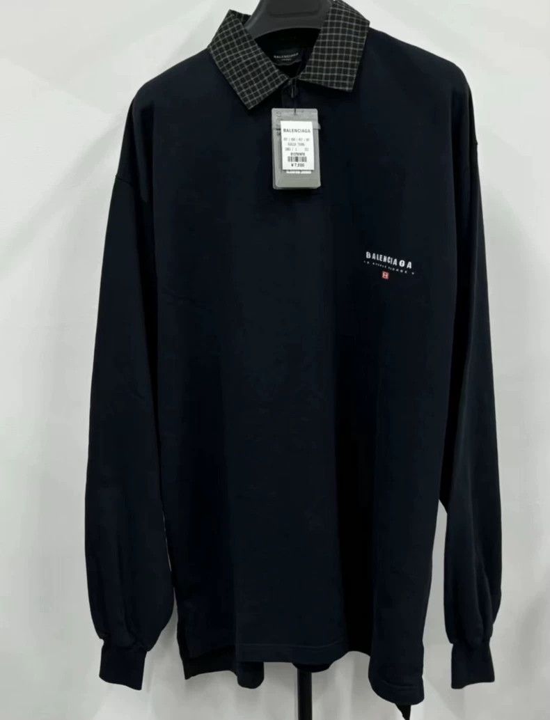 【BALENCIAGA】LONG SLEEVED POLO SHIRT ポロシャツ Balenciaga Balenciaga Long Sleeve Polo Shirt SS25 | Grailed